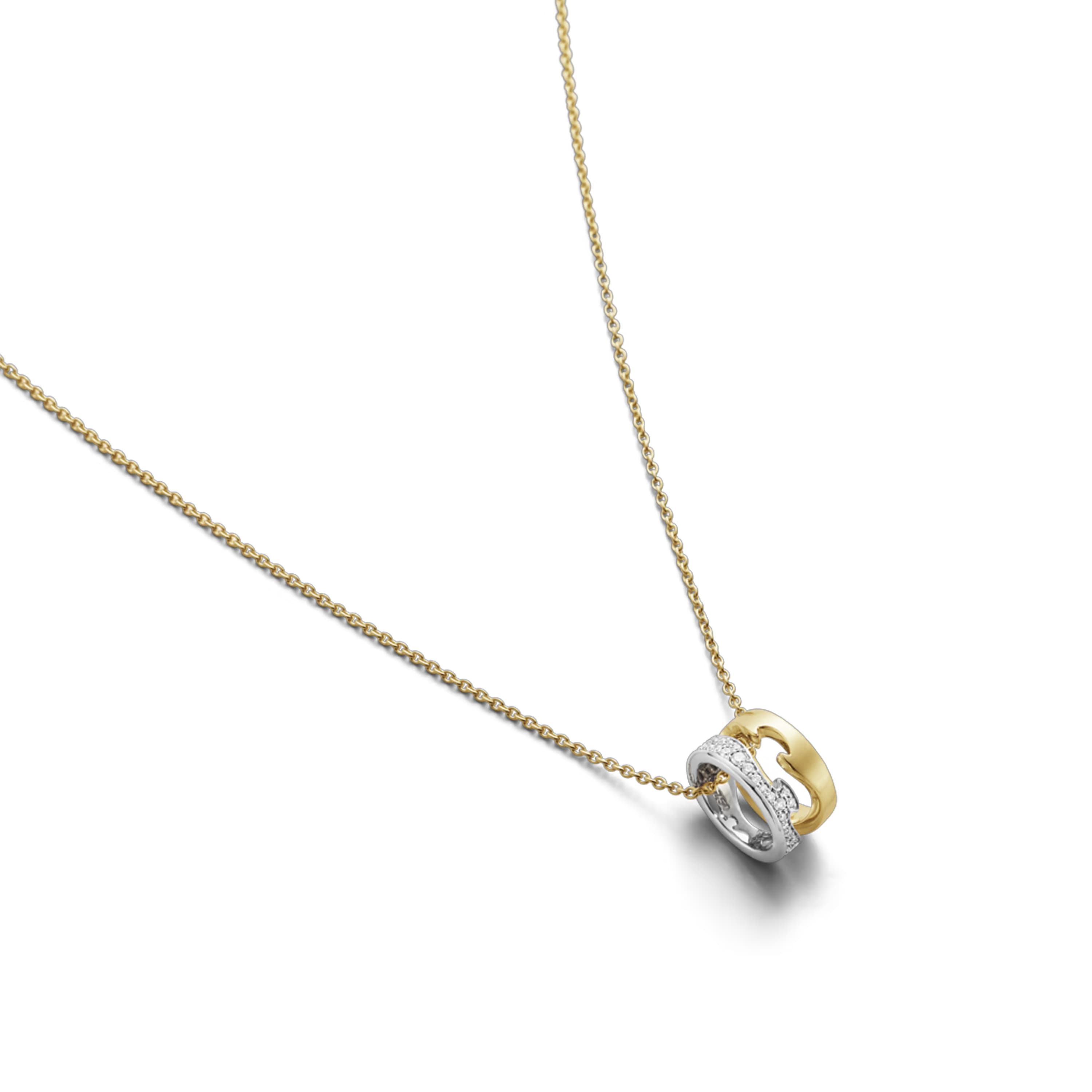 Kjede, Fusion åpen med diamanter 0,22 ct