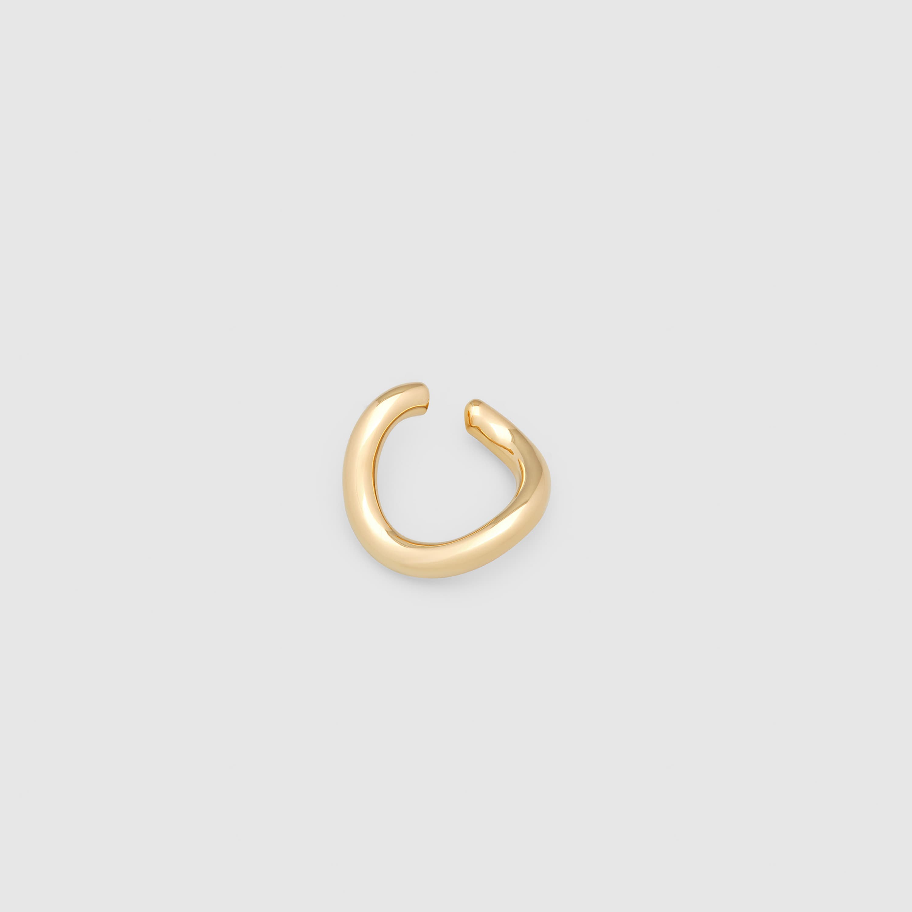Ear Cuff, River forgylt sølv