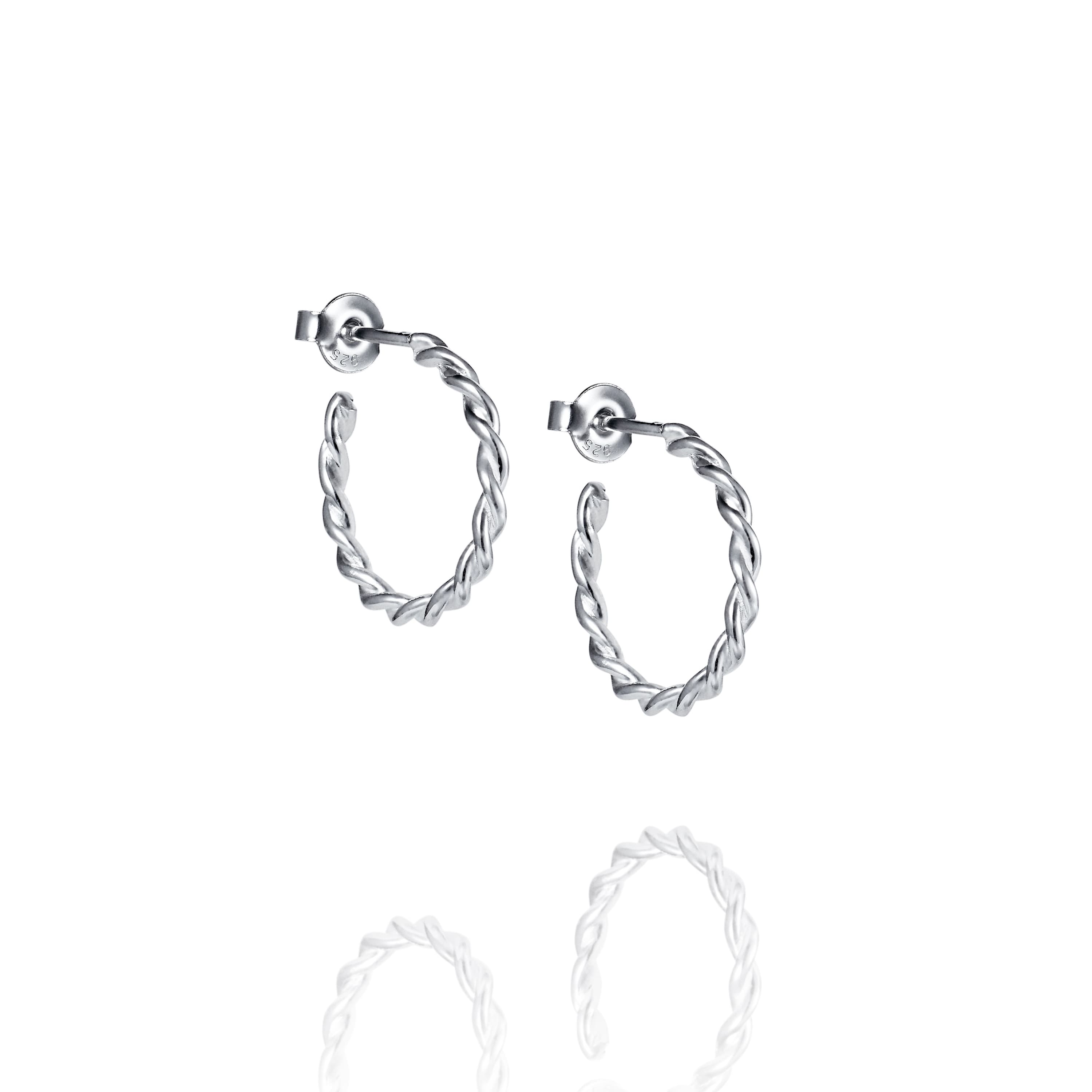 Øreringer, Little Wrapped Hoops sølv