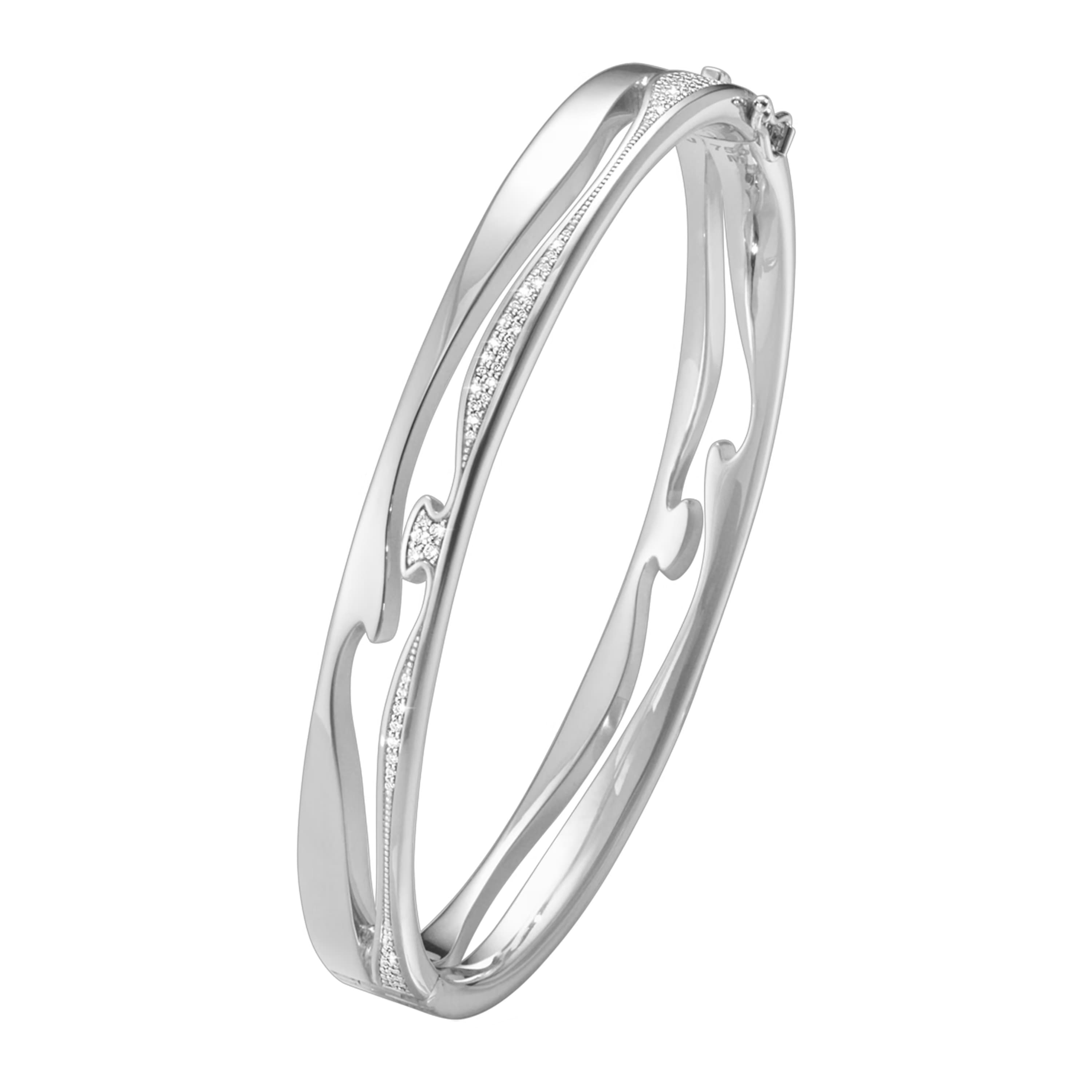 Armring, Fusion med diamanter hvitt gull