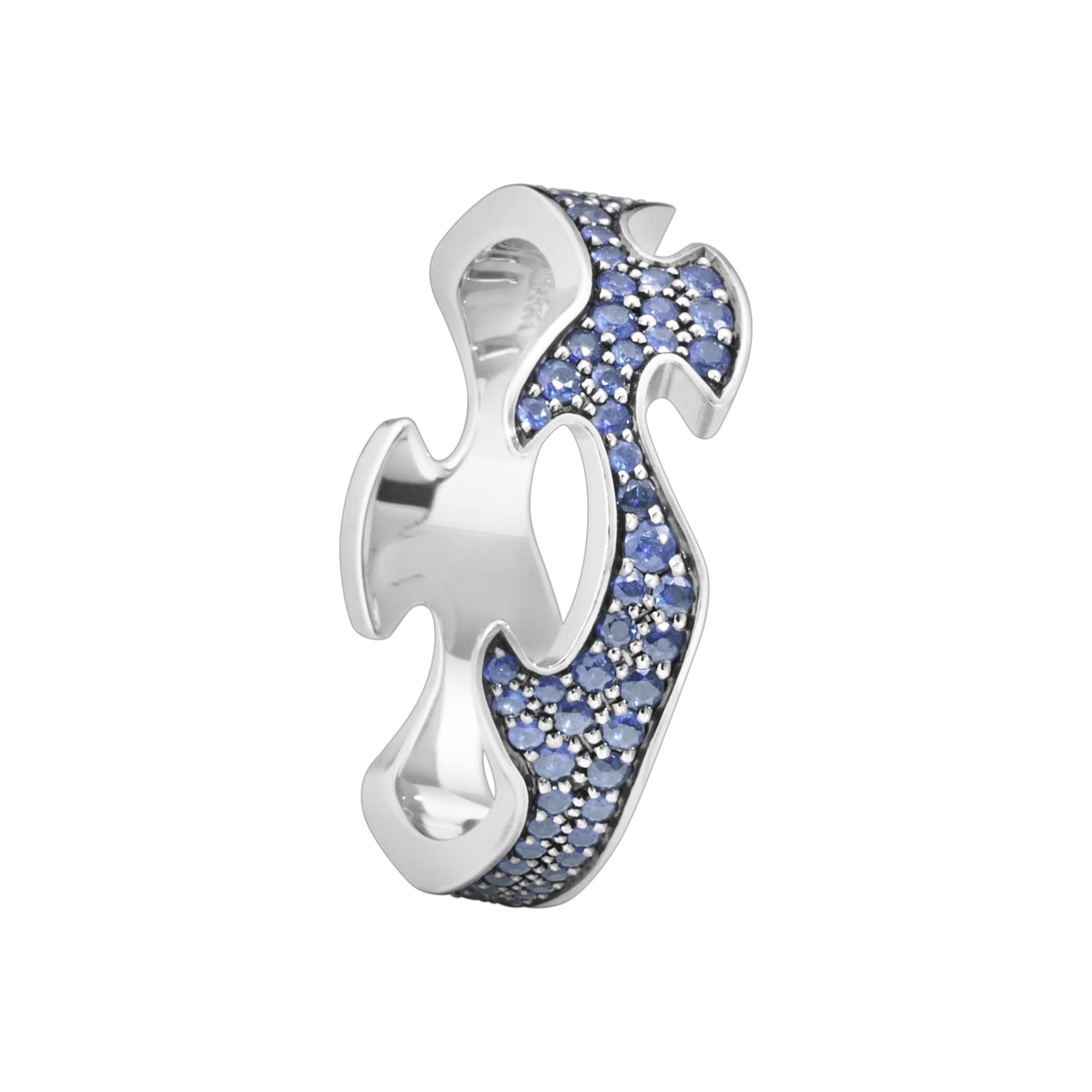 Ring, Fusion midtstykke blå safir