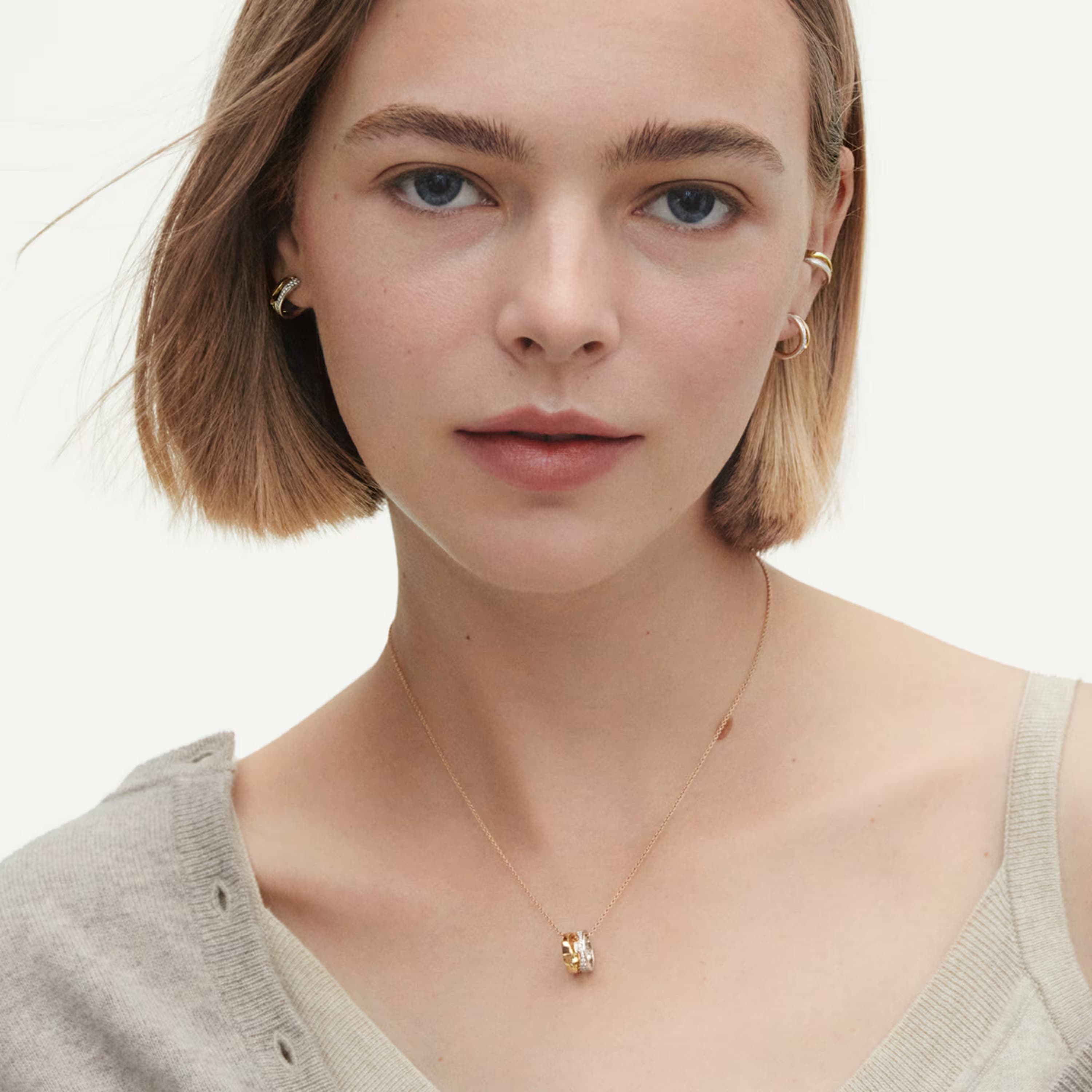 Øreringer, Fusion med diamanter 0,19 ct