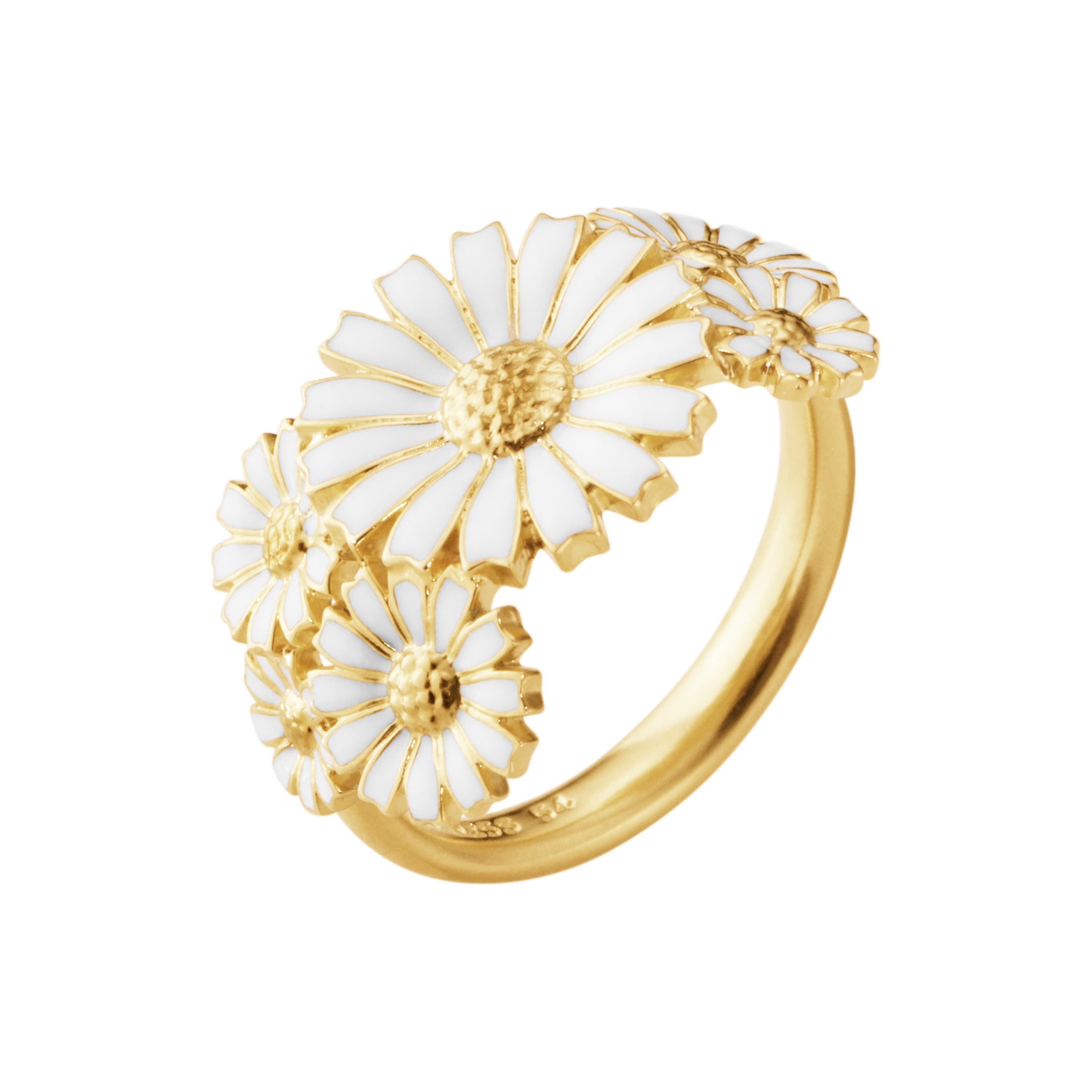 Ring, Daisy forgylt sølv - i lag