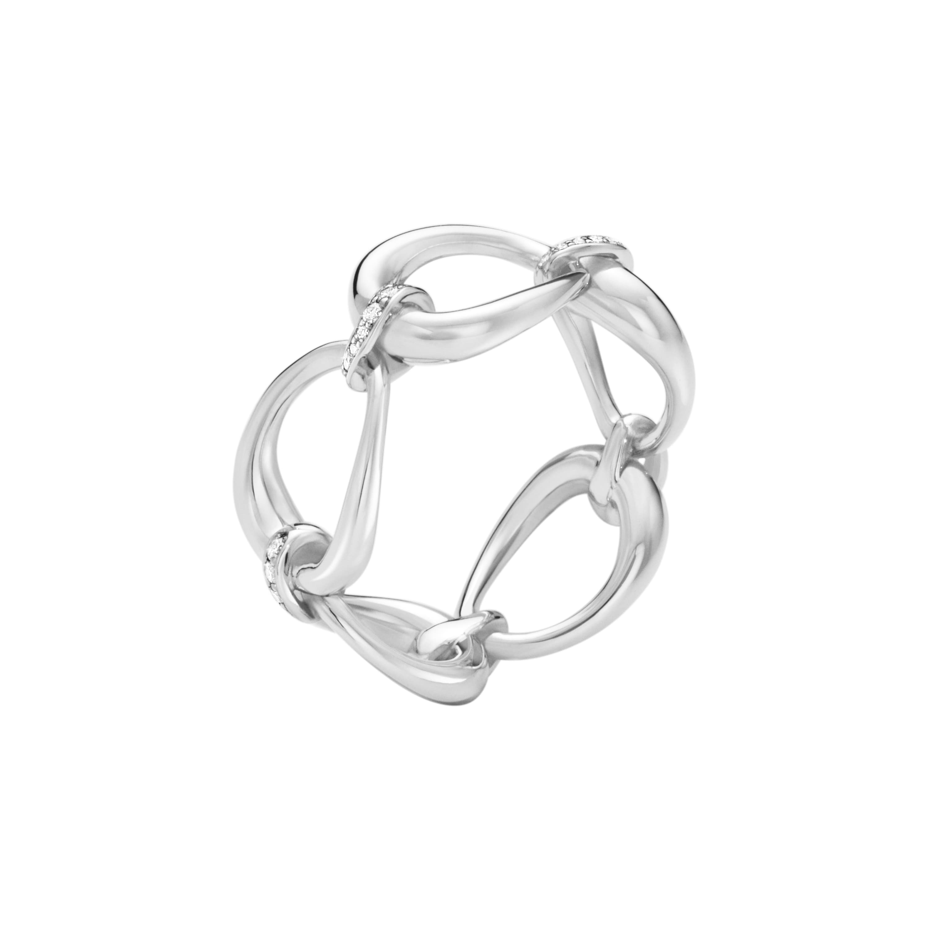 Ring, Offspring med diamanter 0,14 ct sølv