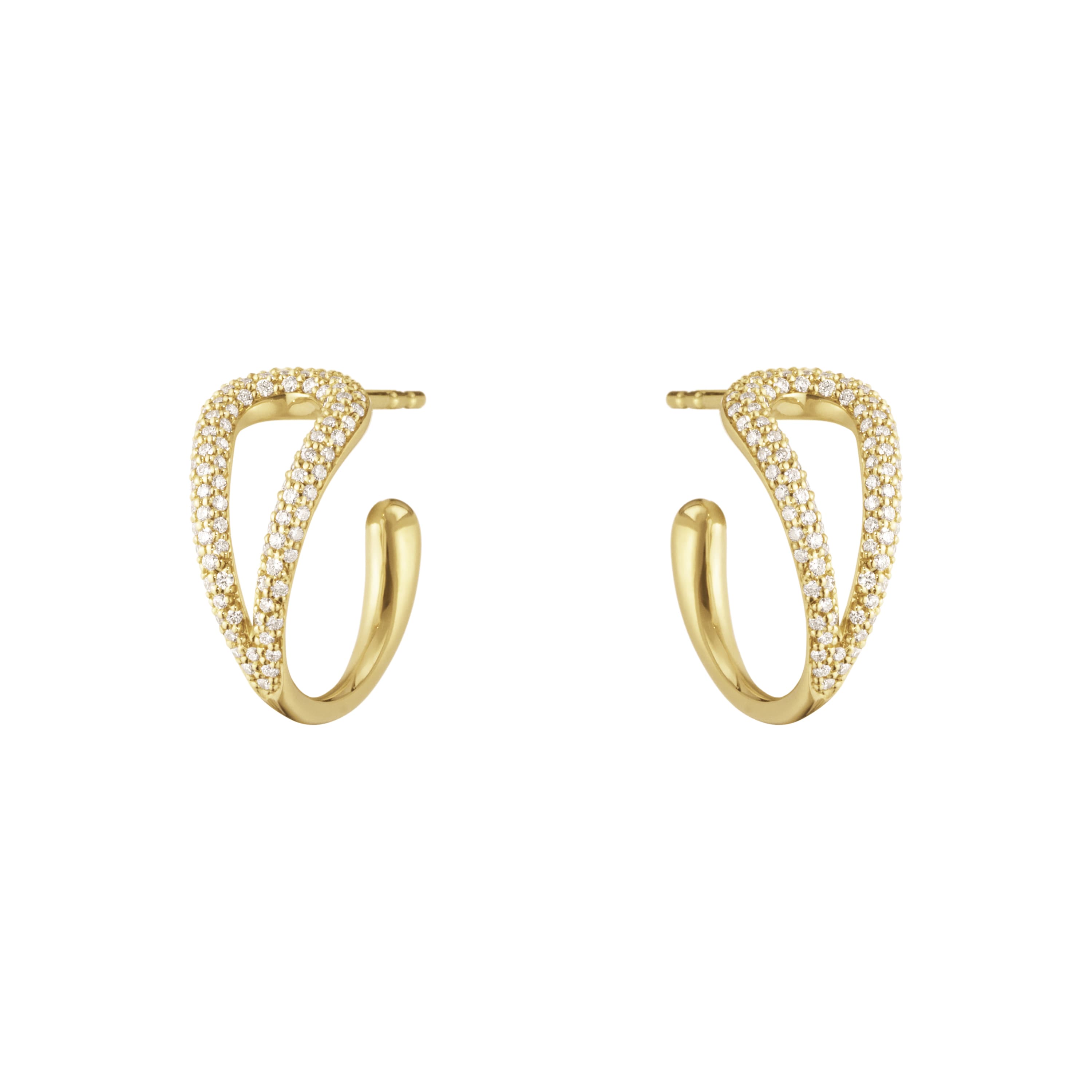 Øreringer, Mercy Swirl pavé 0,41 ct