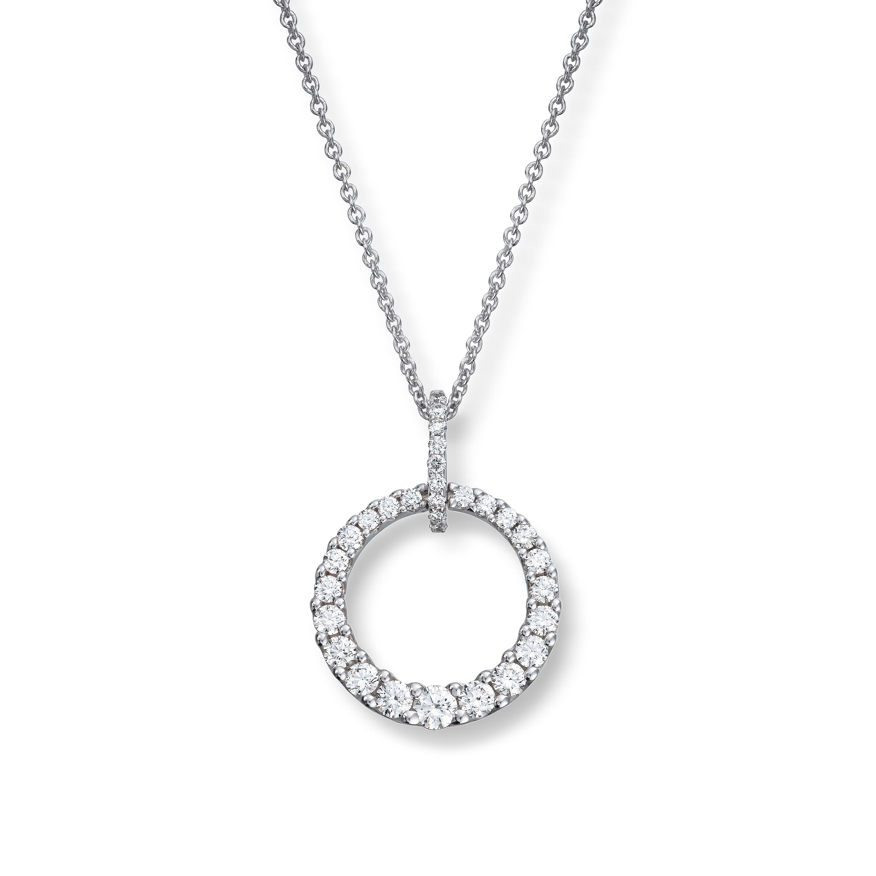 Anheng, Diamantsirkel 1,00 ct hvitt gull
