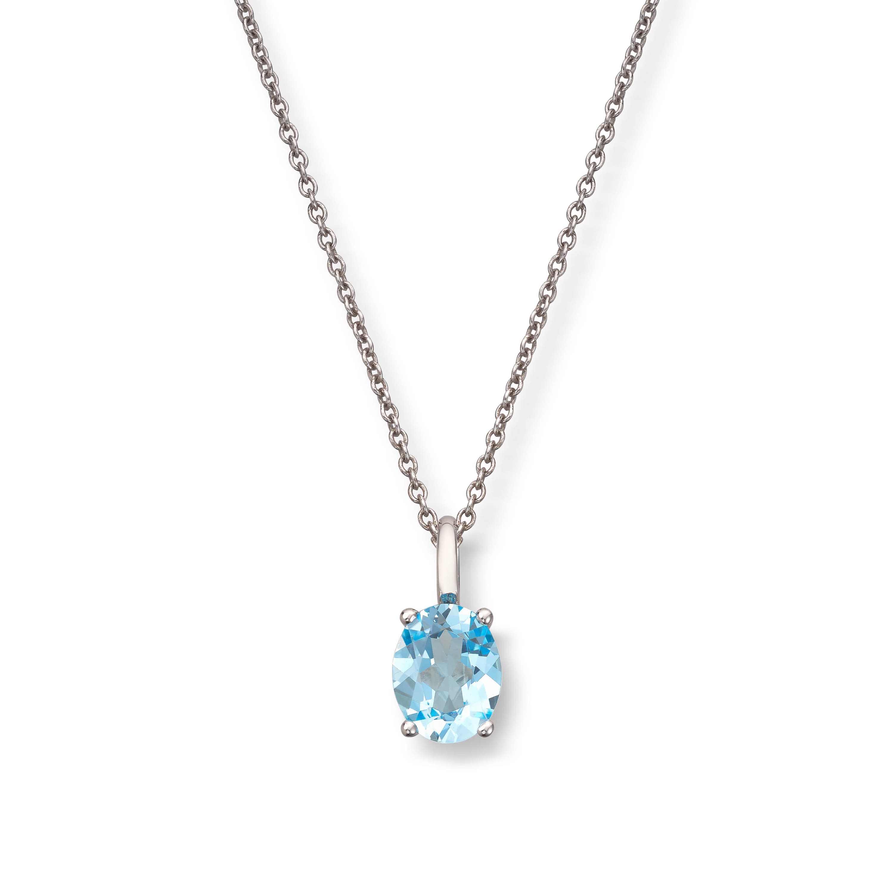Anheng, Ovalslipt Swiss Blue Topas
