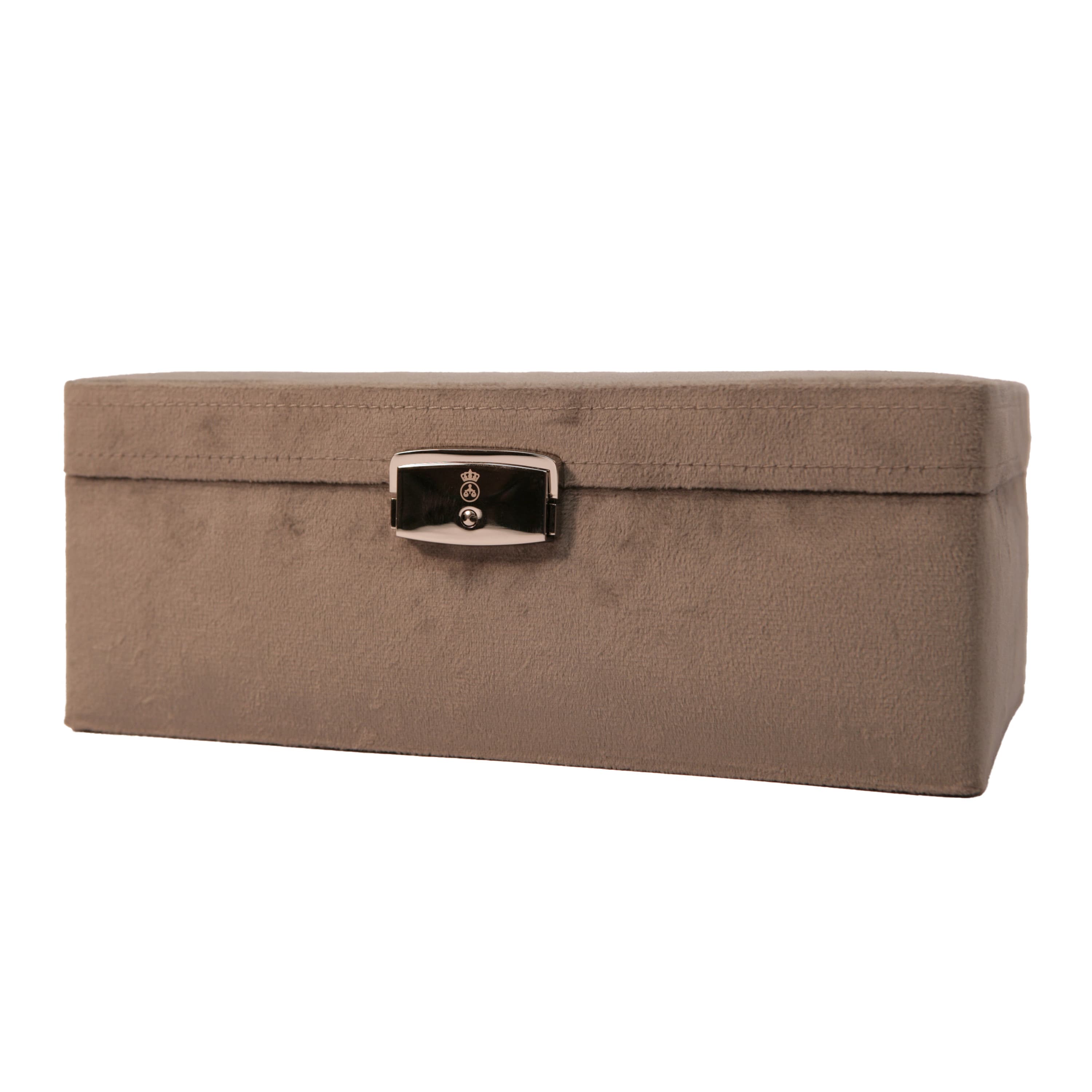 Smykkeskrin, Taupe/beige velur