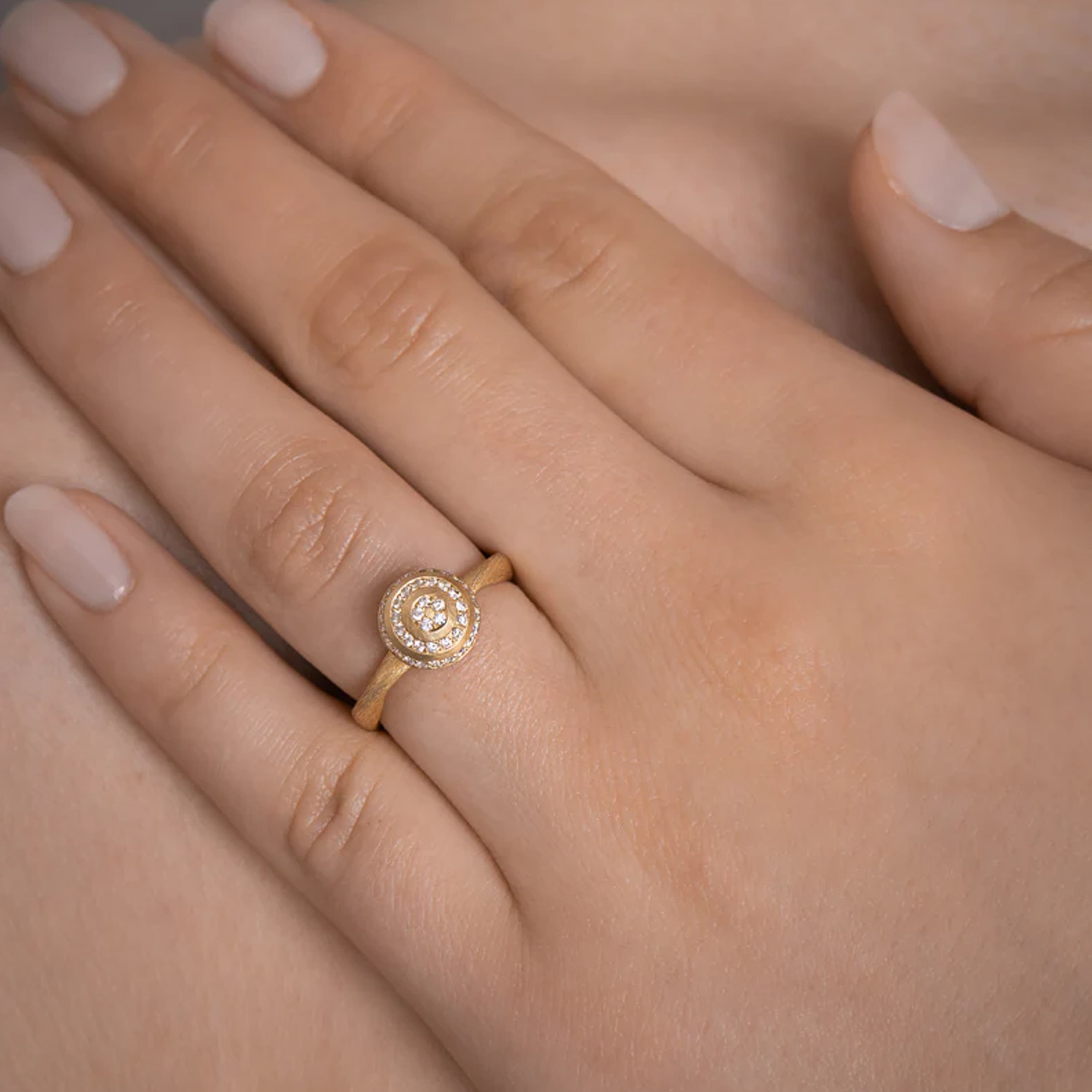 Ring, Mushroom Ripple diamanter 0,21 ct