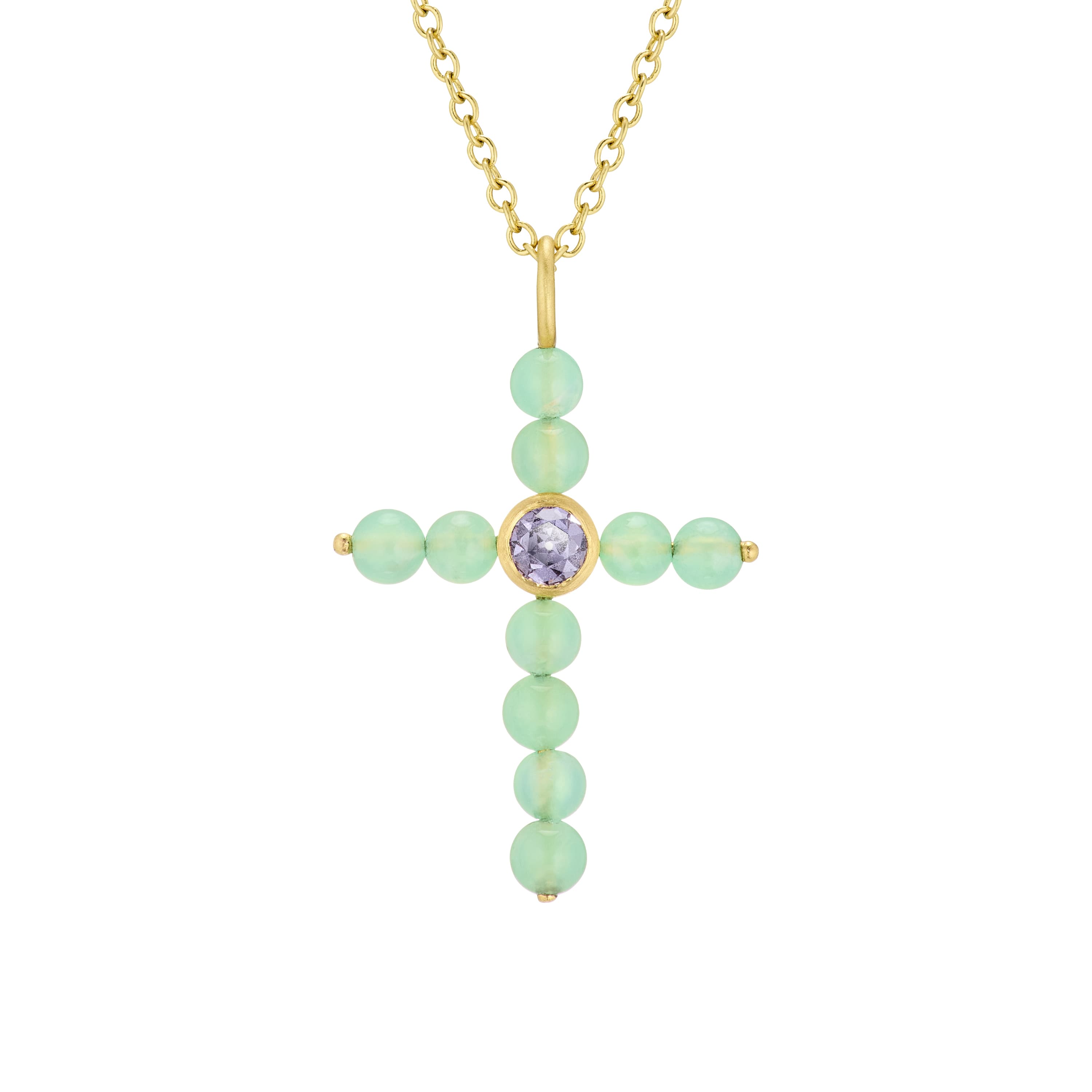 Anheng, Cross Krysopras og Lavendel Safir
