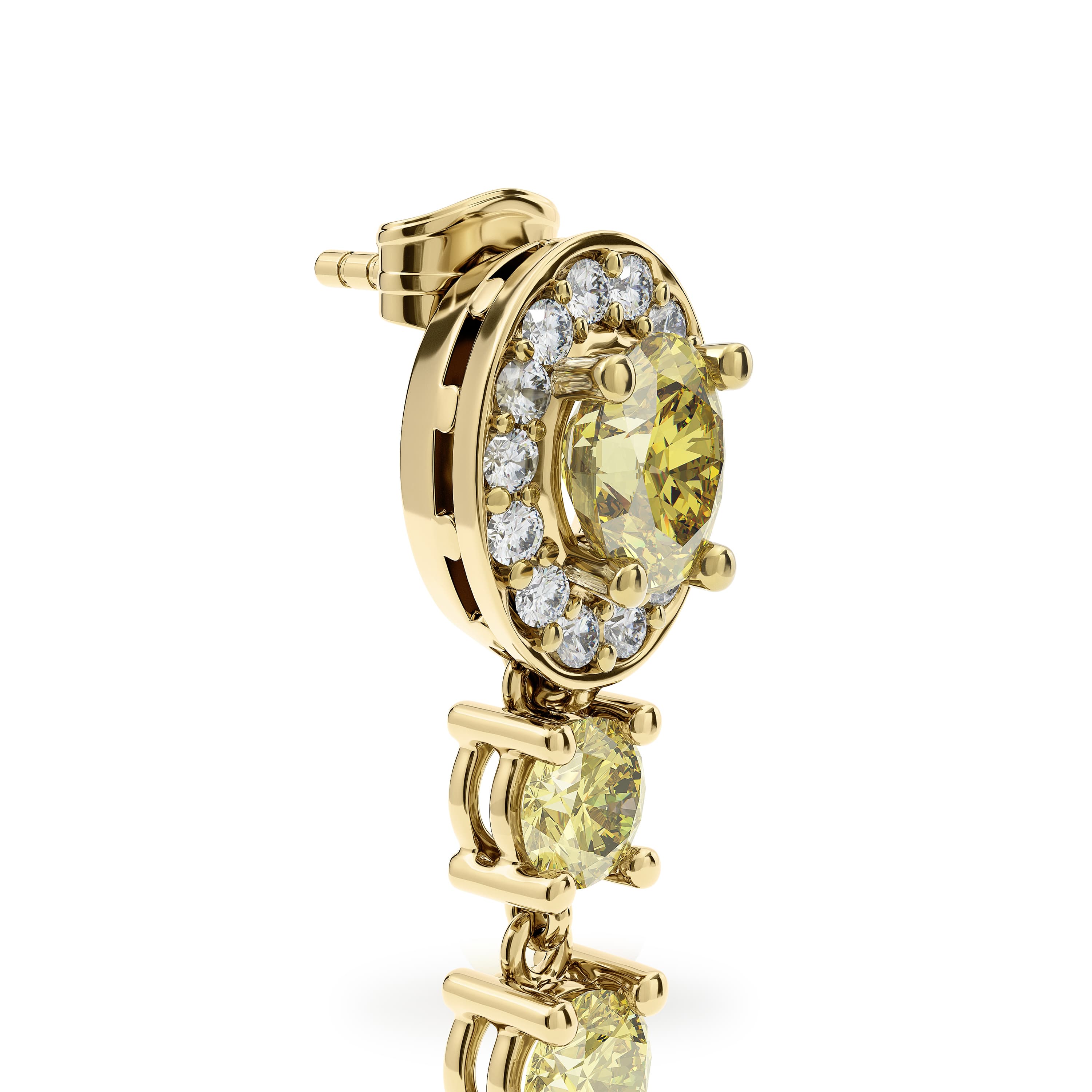 Øredobber, Sydhavsperler og Natural Fancy Yellow diamanter