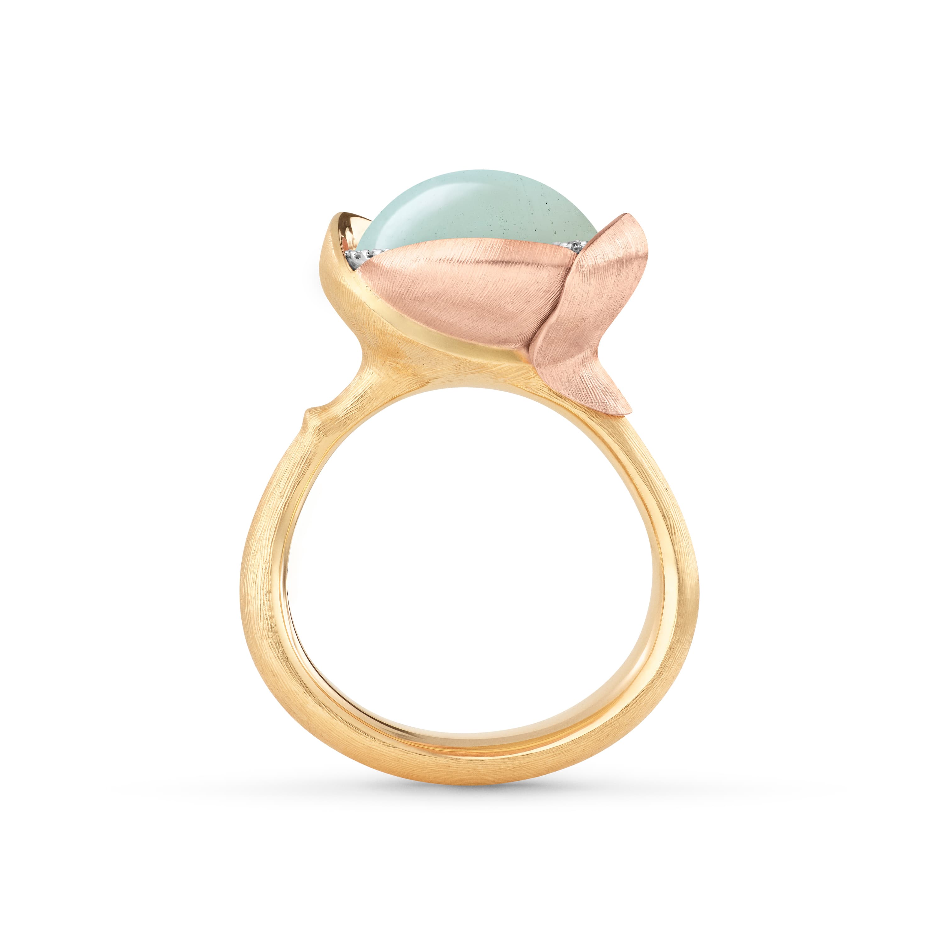 Ring, Lotus Str. 3 Akvamarin