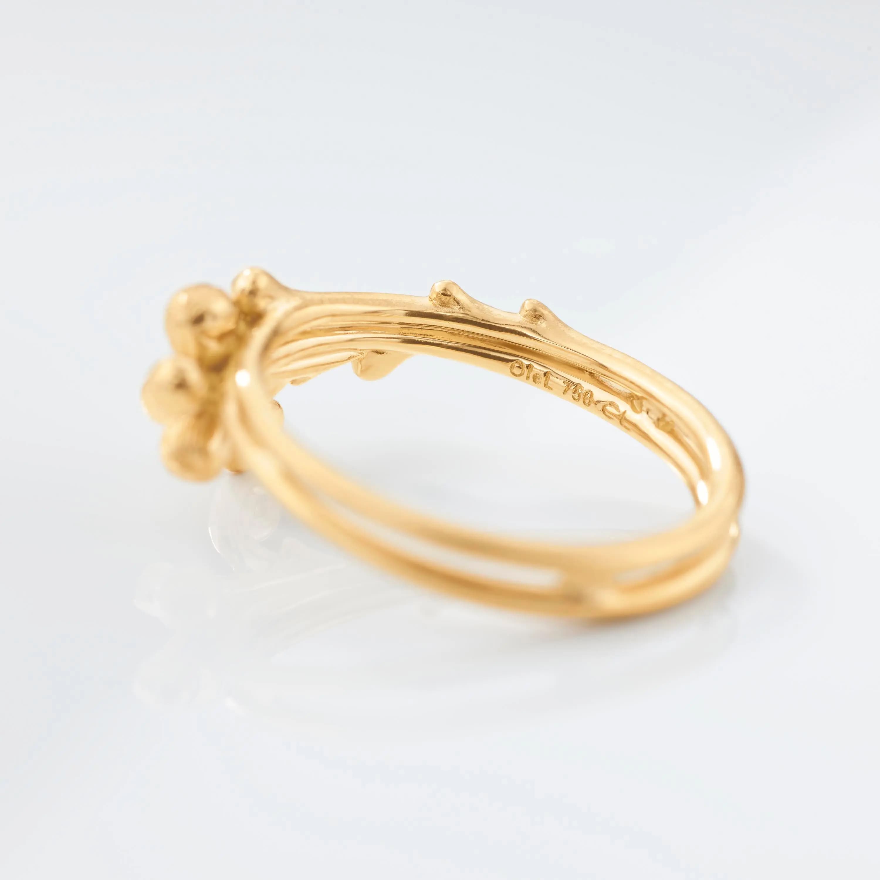 Ring, BoHo med diamant gult gull