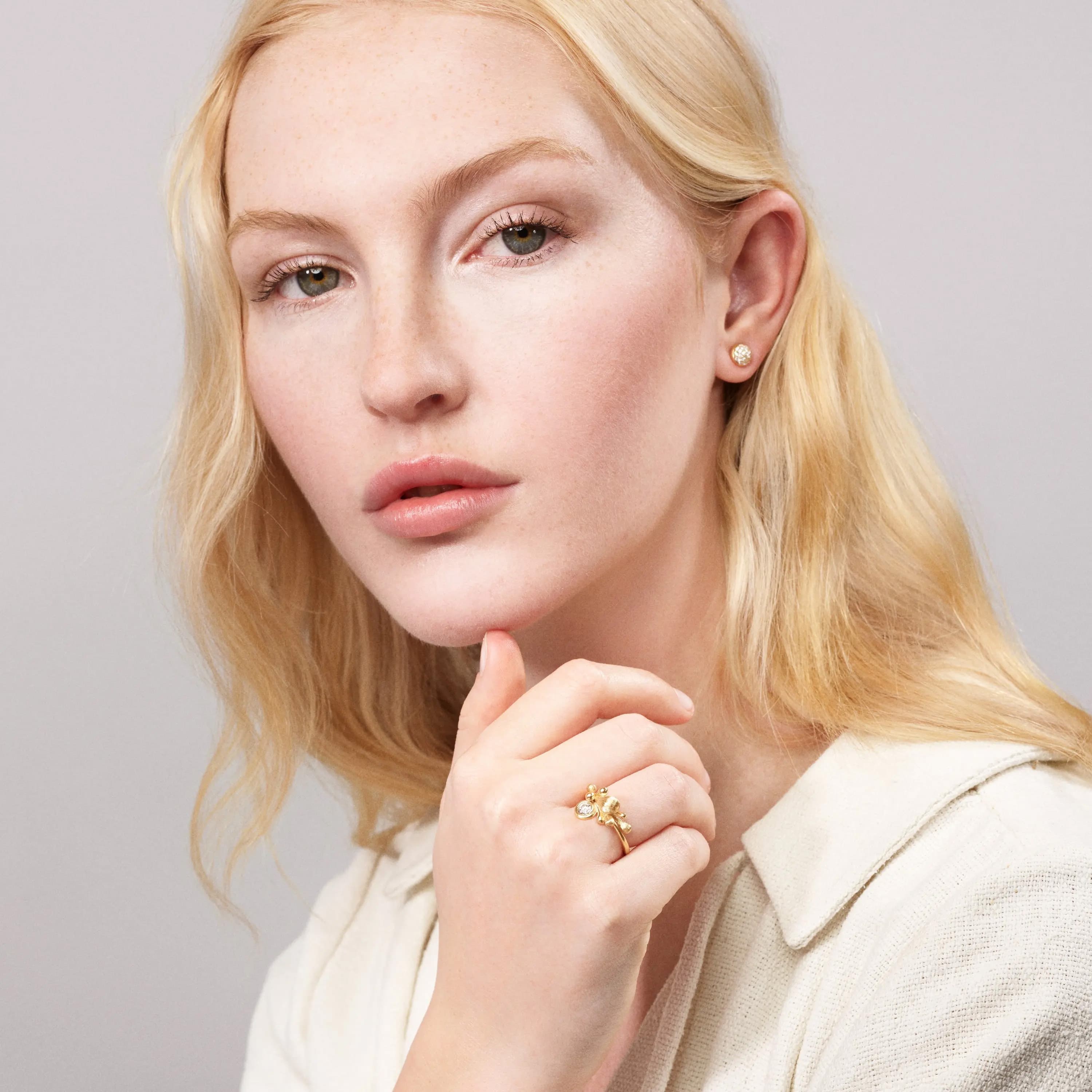 Ring, BoHo med diamant 0,20 ct
