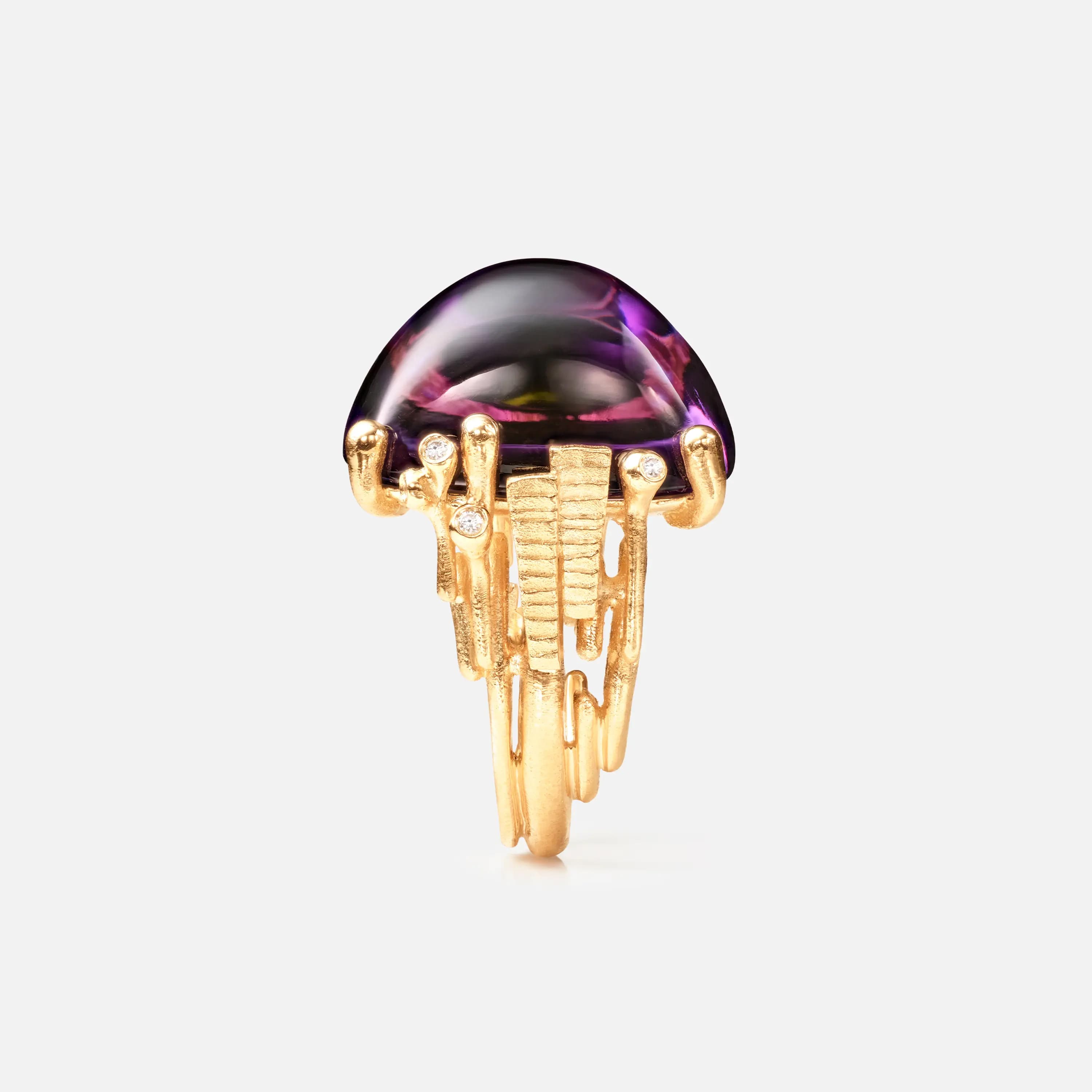 Ring, BoHo Double Ametyst og Turmalin
