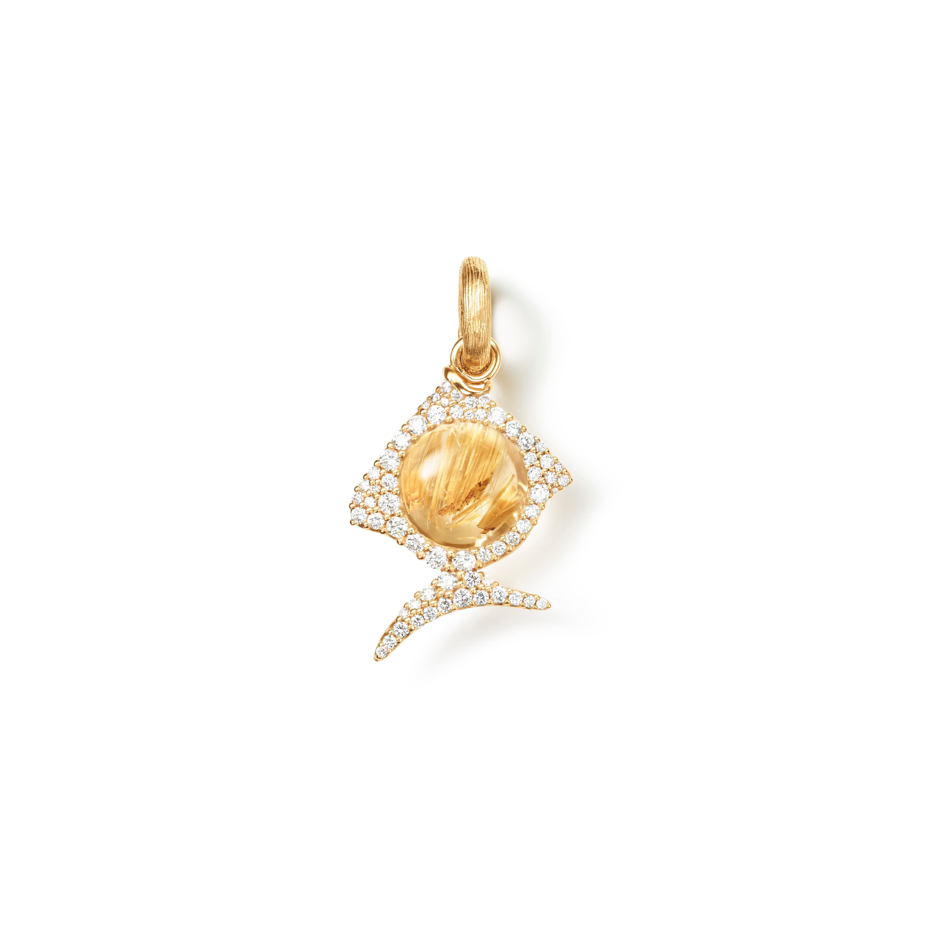 Anheng, Young Fish Rutilkvarts pavé charm