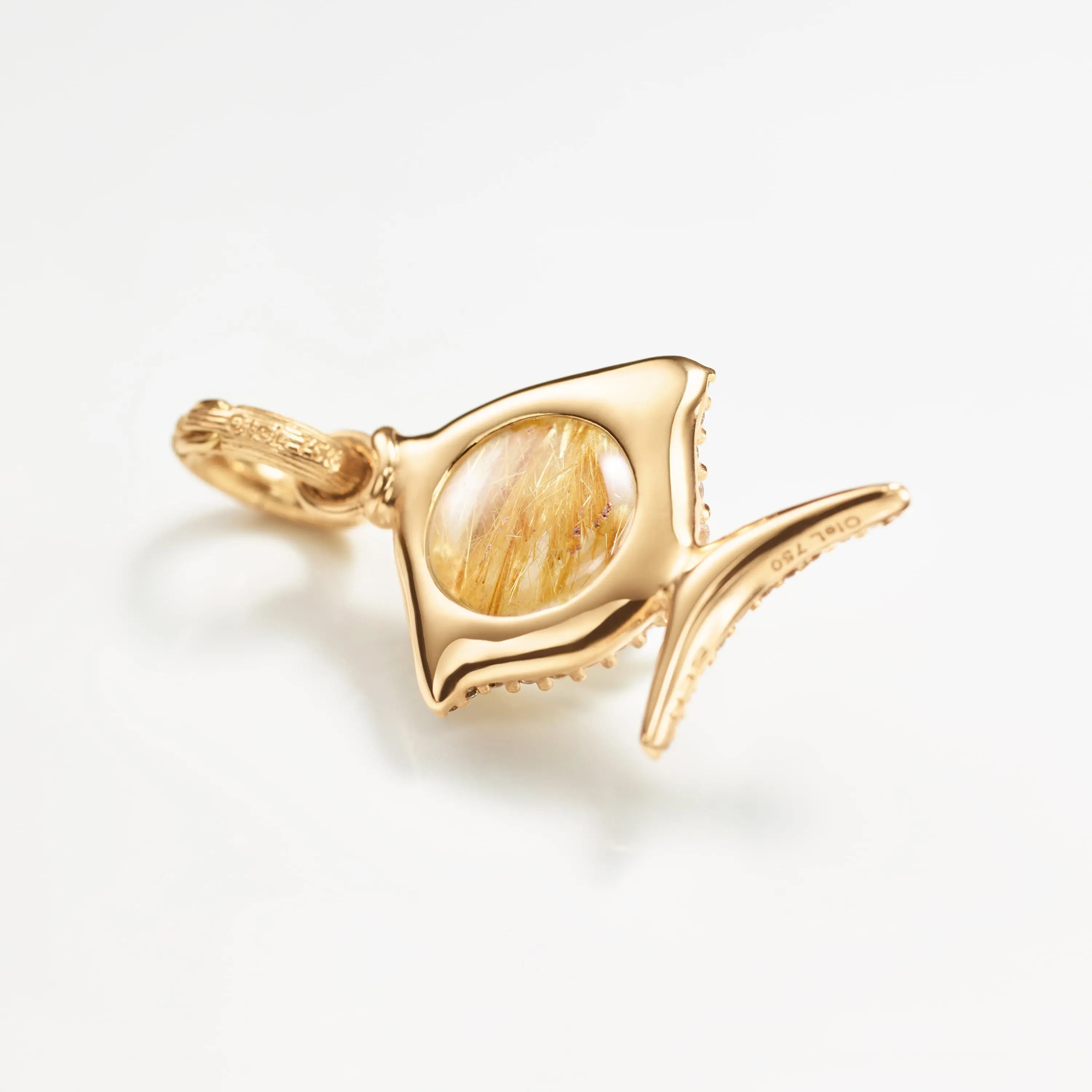 Anheng, Young Fish Rutilkvarts pavé charm