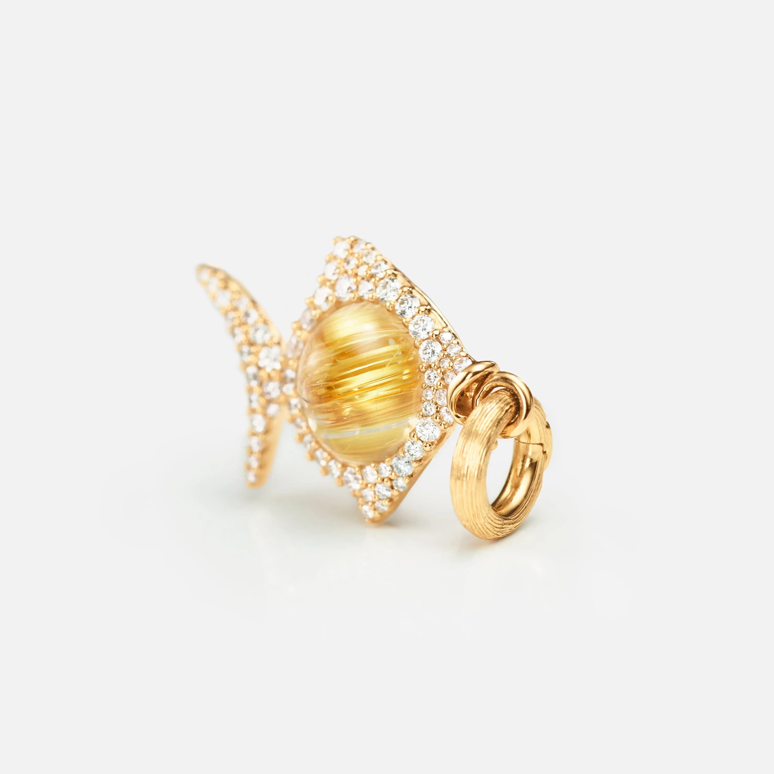 Anheng, Young Fish Rutilkvarts pavé charm