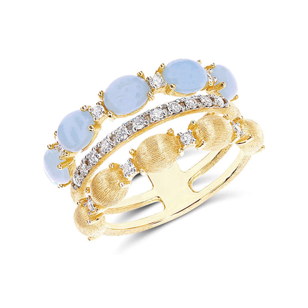 Ring, Dancing In The Rain Azure - Triple Band