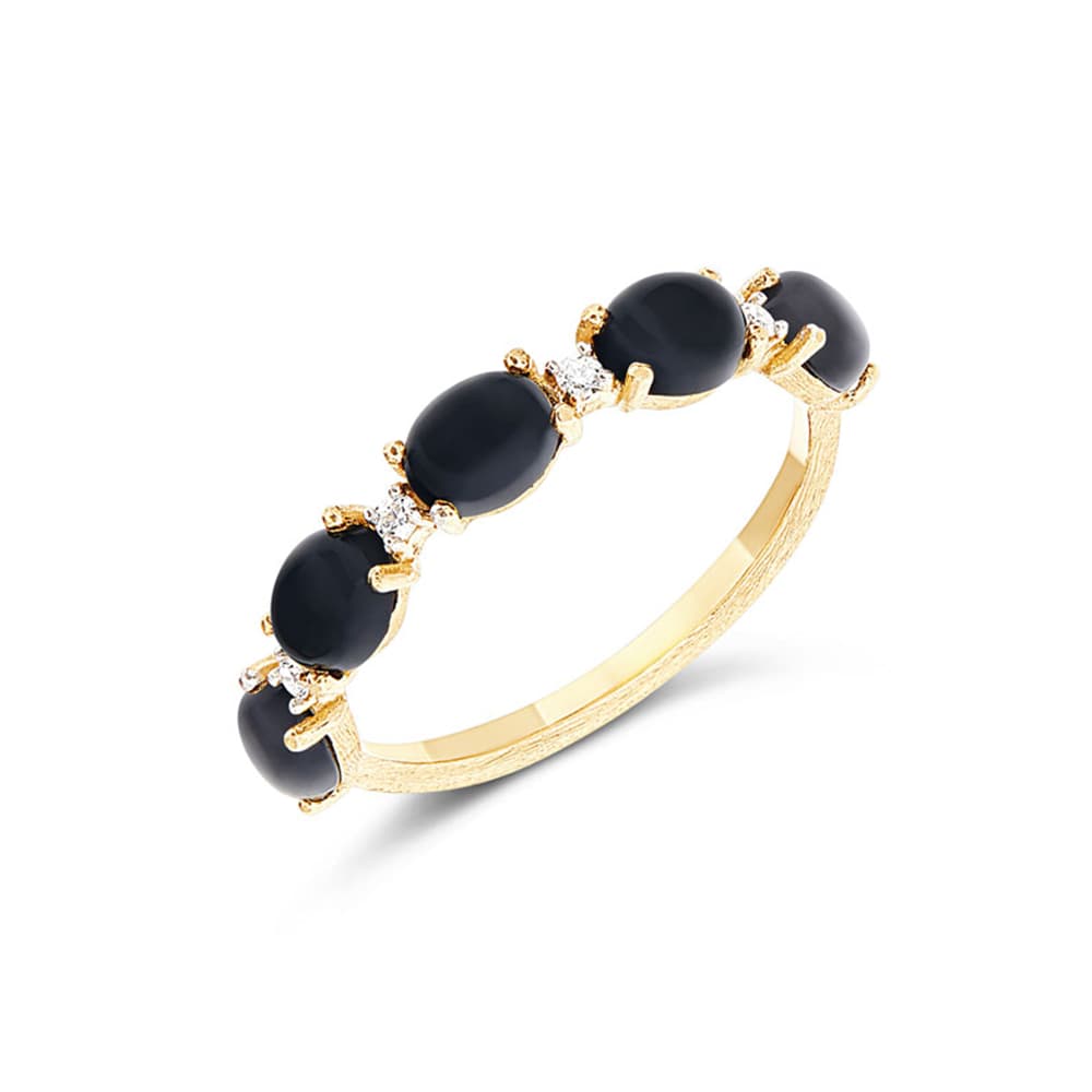 Ring, Dancing In The Rain Mystery Black - Onyx 5 stk