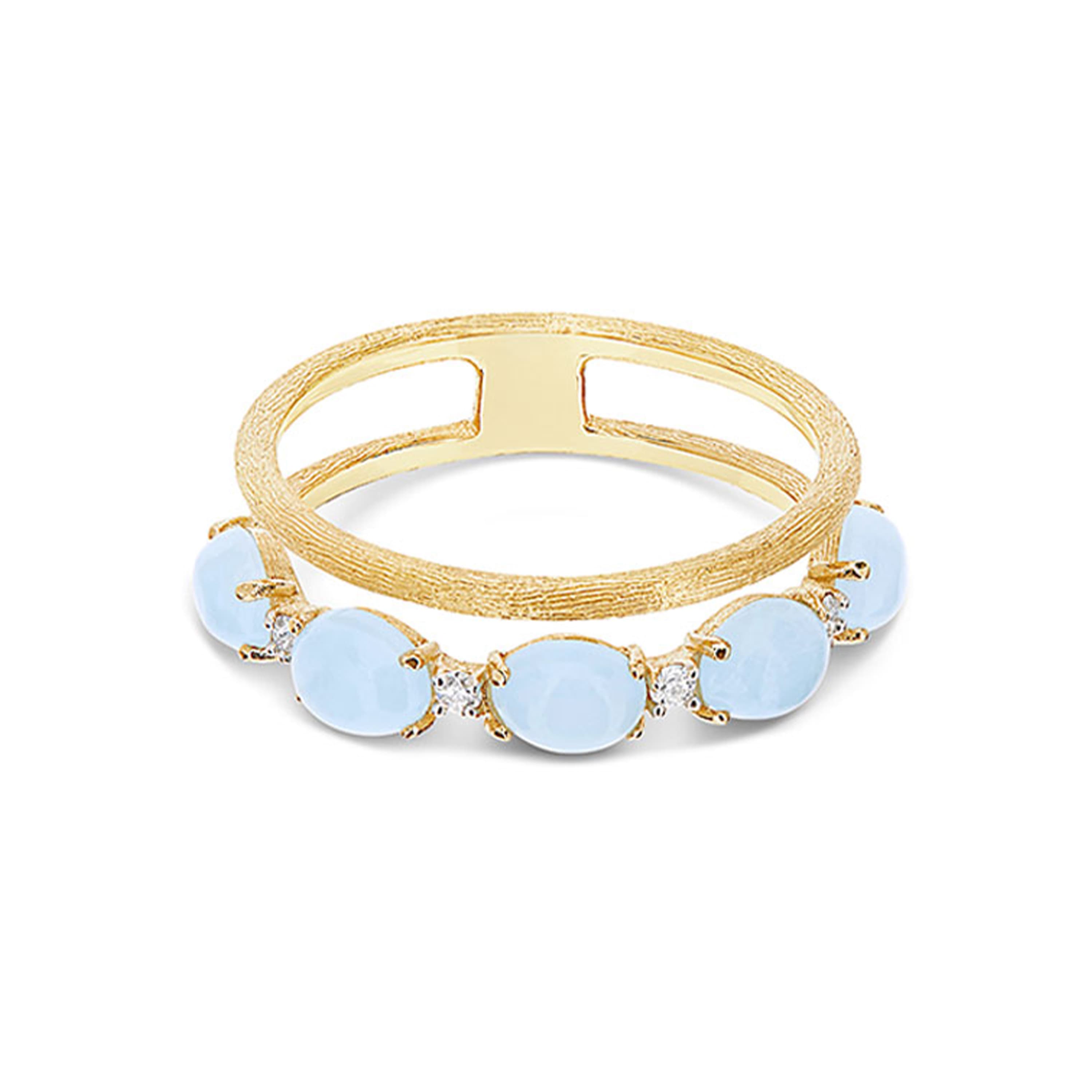Ring, Dancing In The Rain Azure - Double Bands