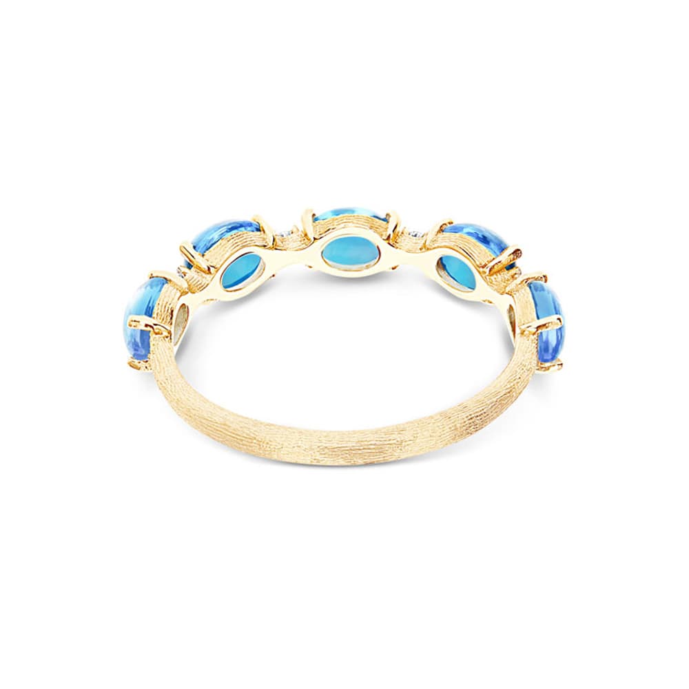 Ring, Dancing In The Rain Azure - London Blå Topas 5 stk
