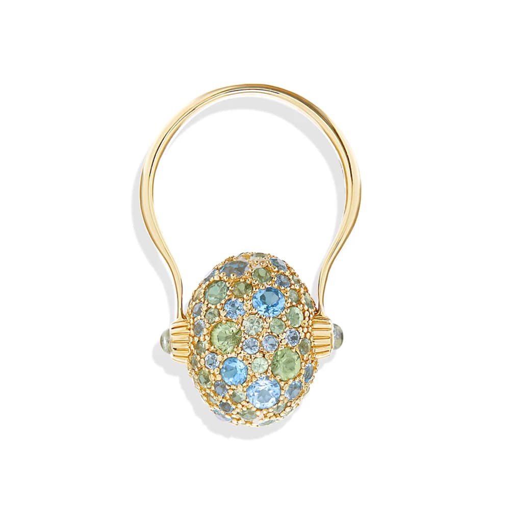 Ring, Dancing In The Rain Reverse - Blå diamant, Topas og Safir