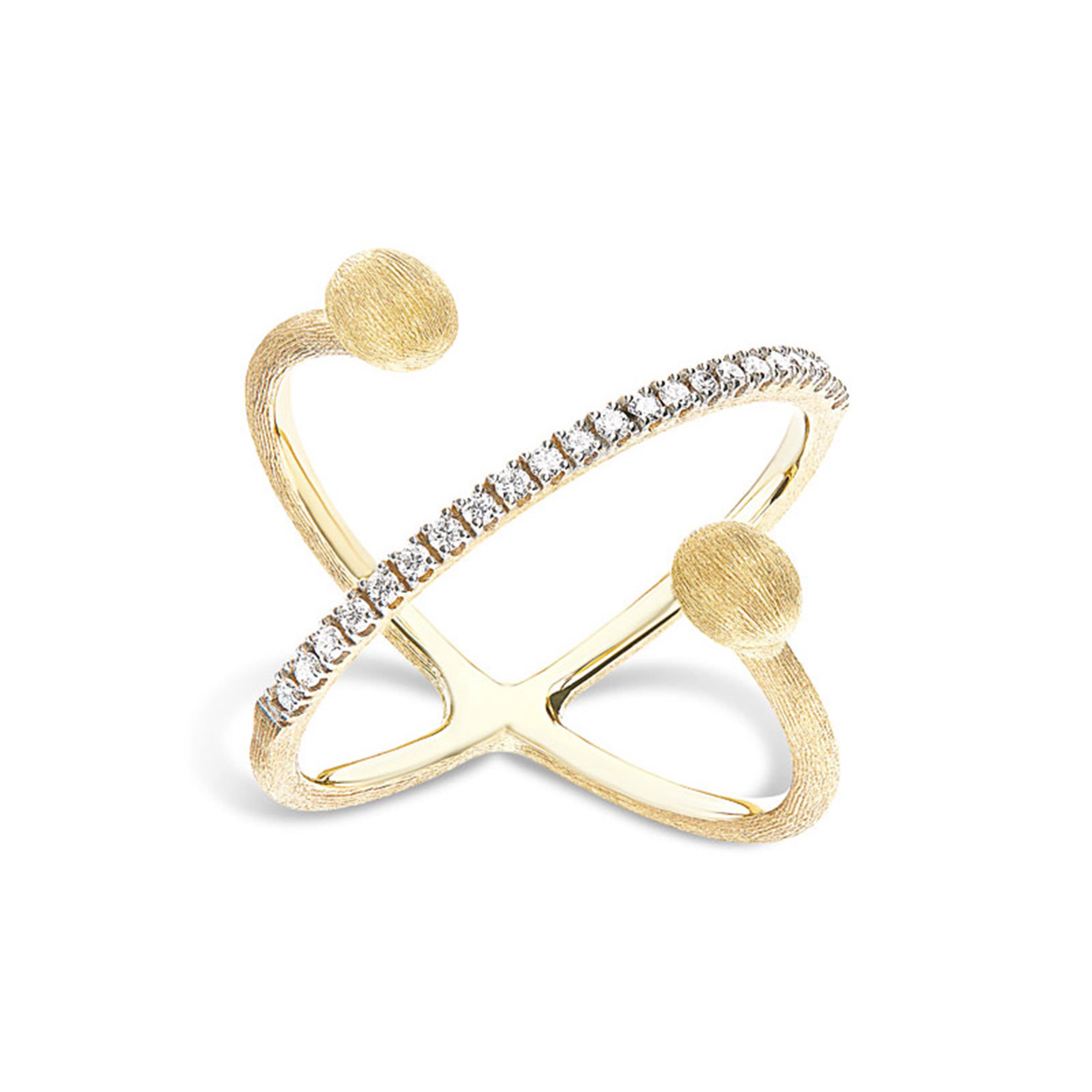 Ring, Dancing In The Rain Élite - Criss Cross med diamanter