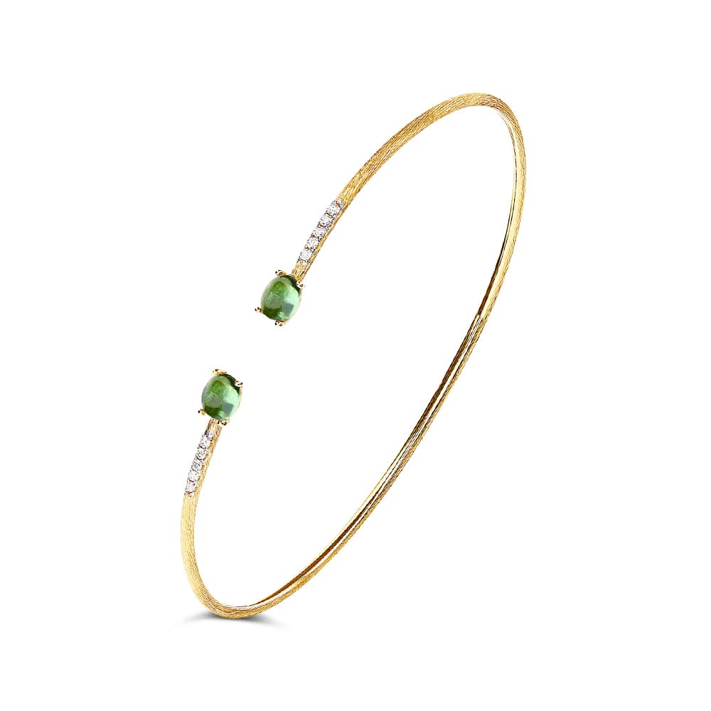 Armring, Dancing In The Rain Tourmalines - Grønn Turmalin