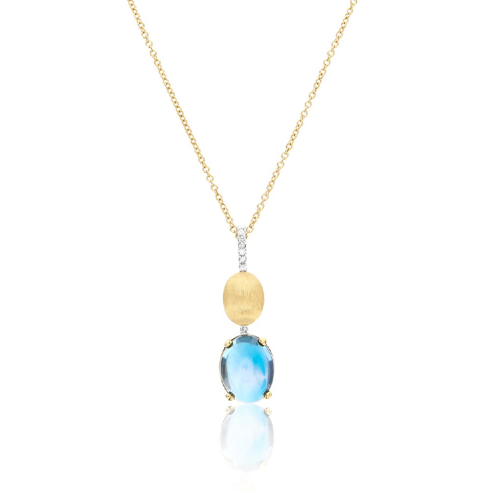 Kjede, Dancing In The Rain Azure - Dainty London Blue Topas