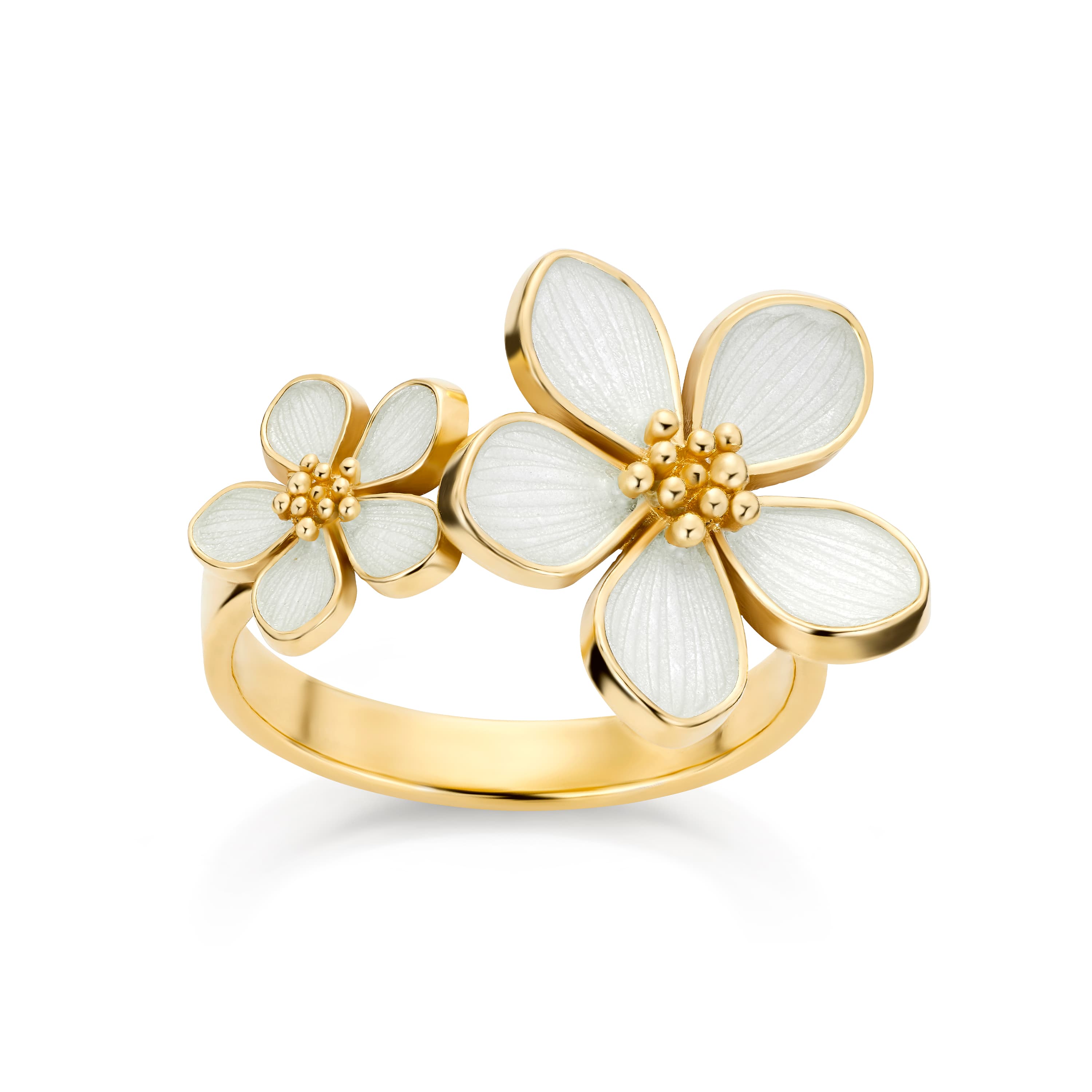 Ring, Linbendel forgylt sølv