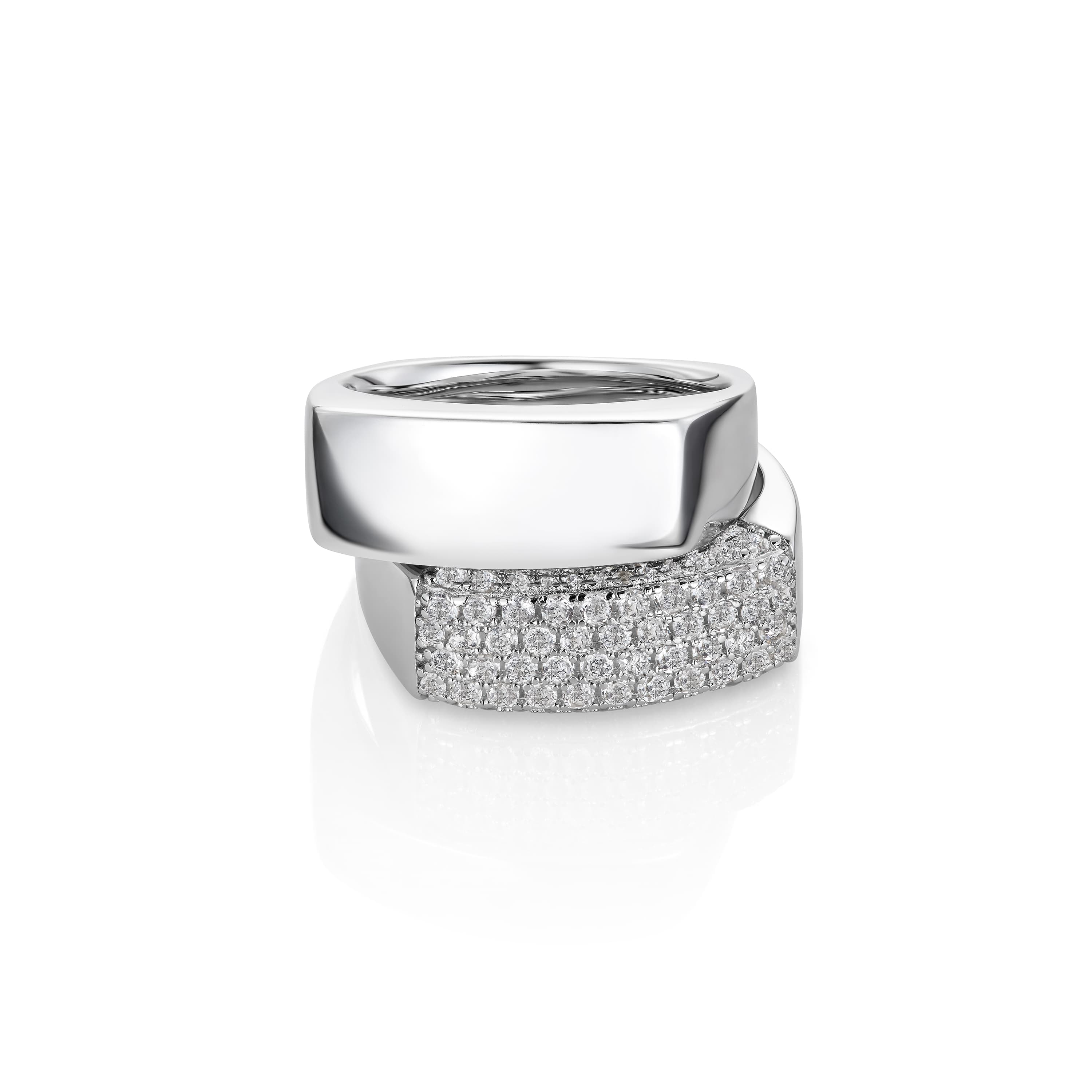 Ring, Square Topas pavé