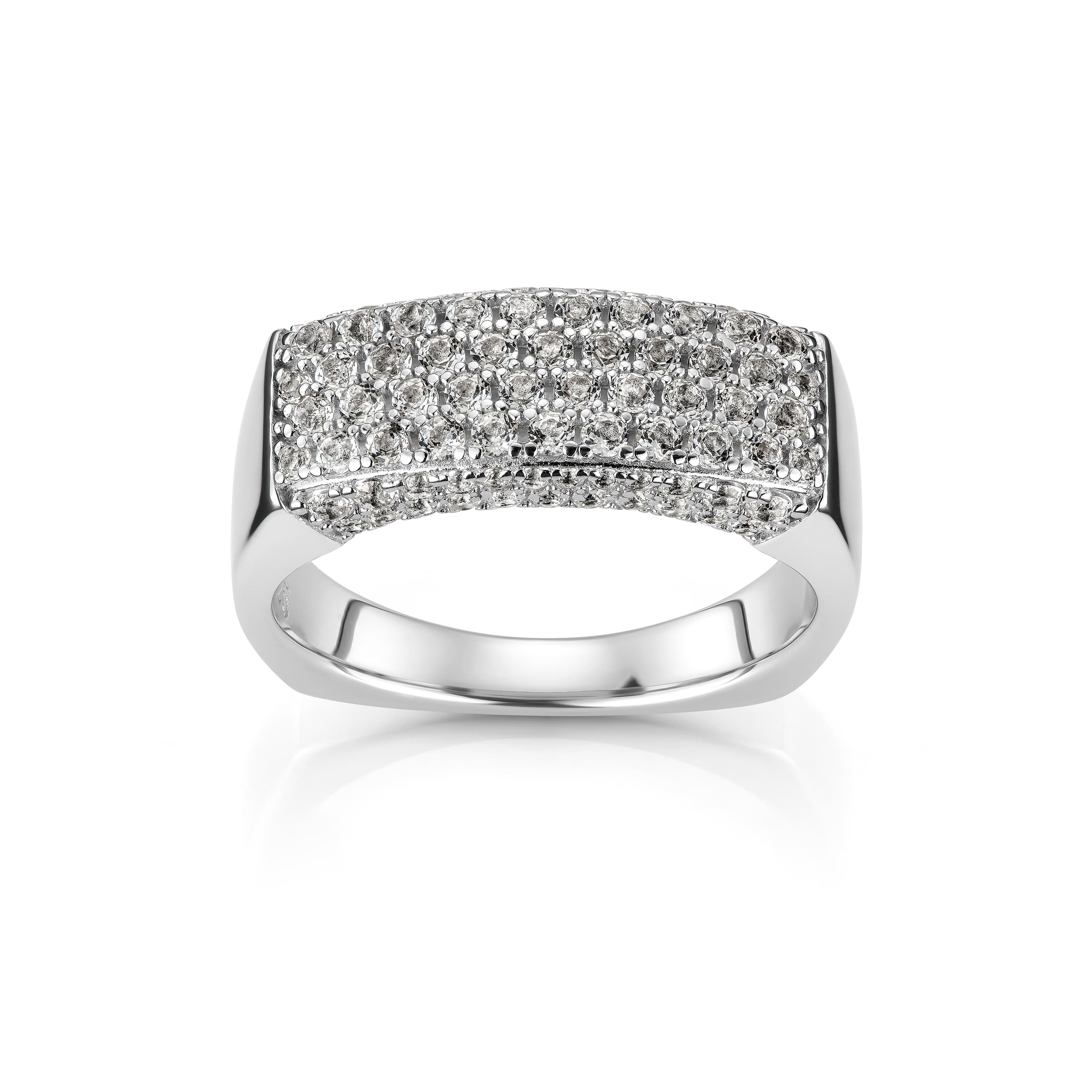 Ring, Square Topas pavé