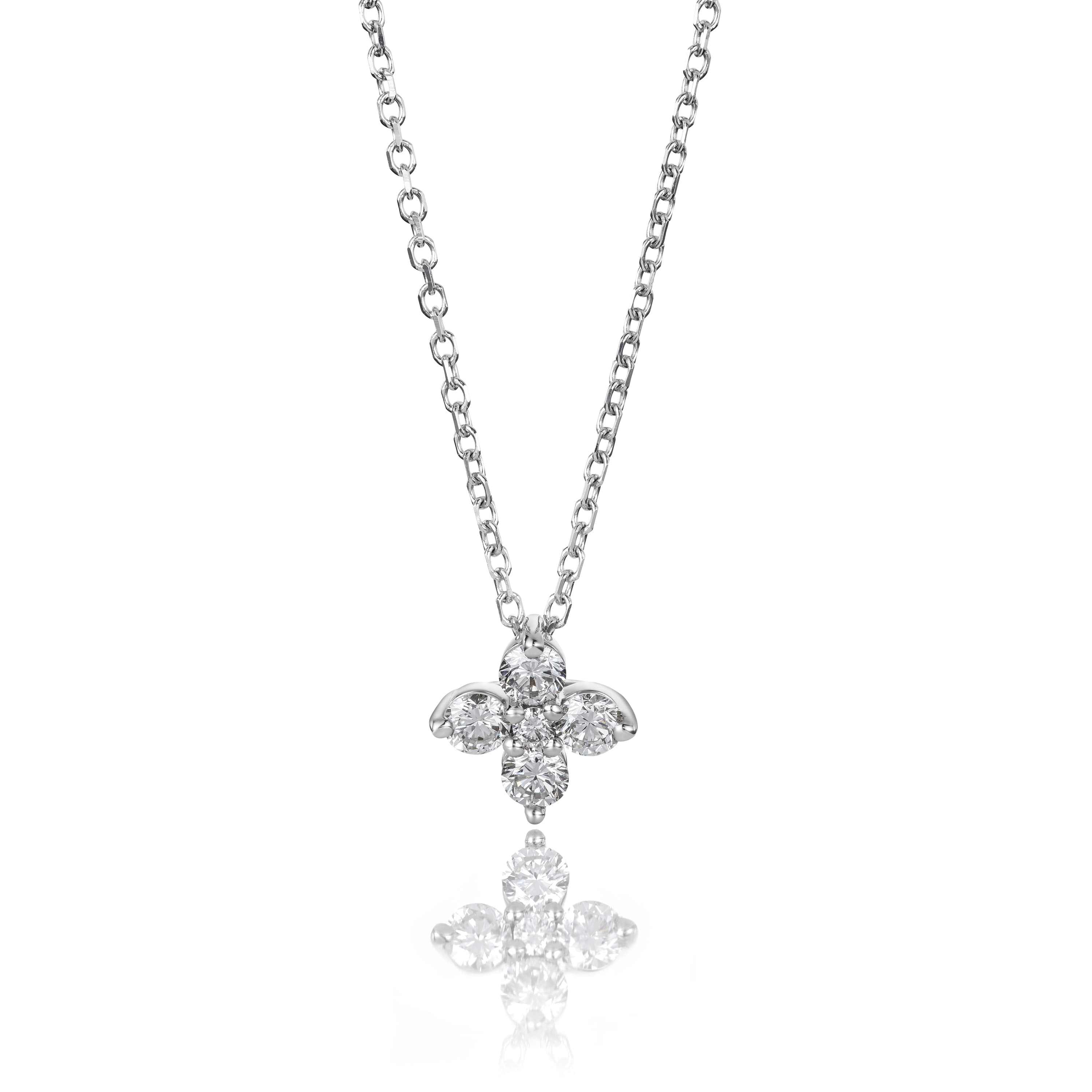 Kjede, Blomst diamanter 0,32 ct