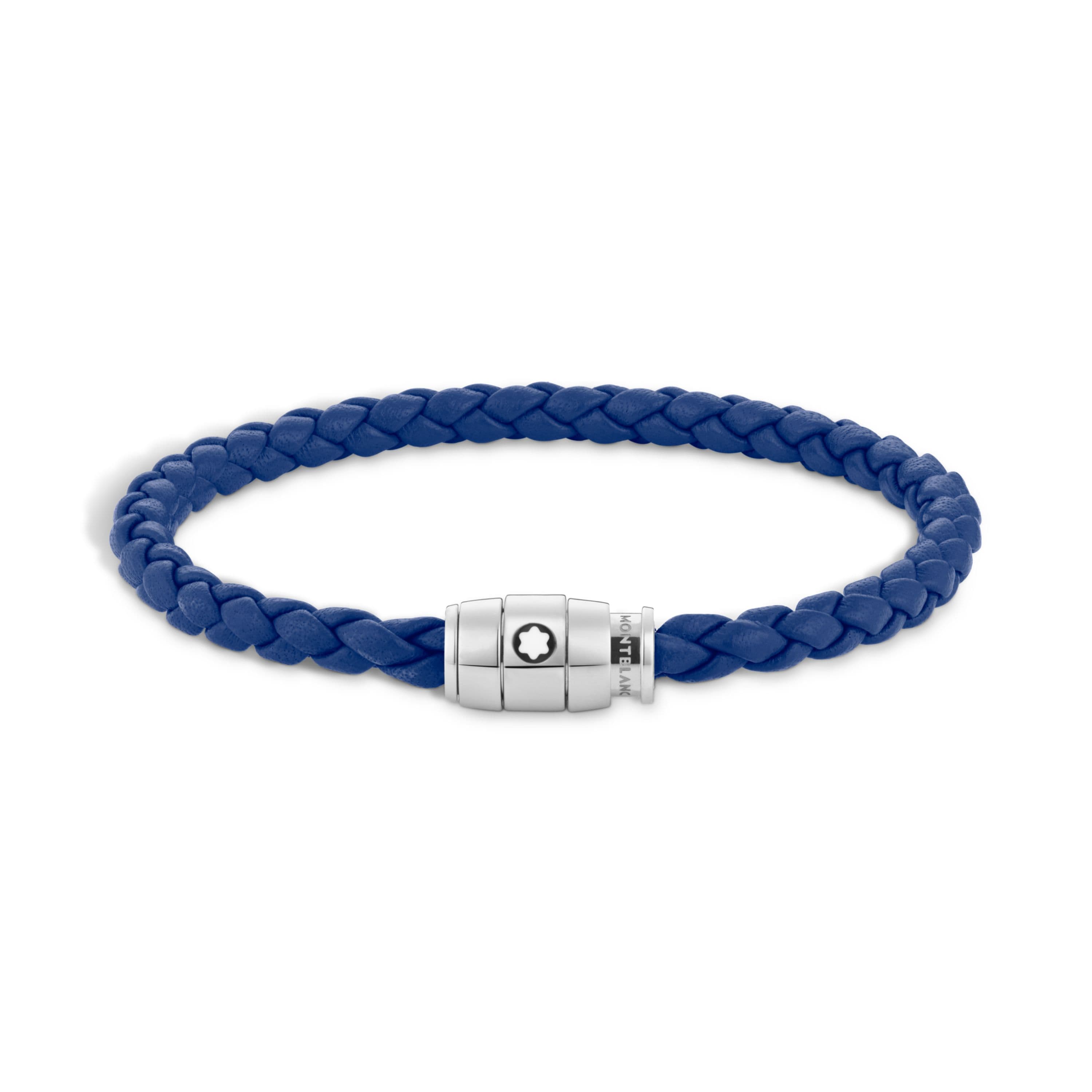 Armbånd, 3 ringer blå lær