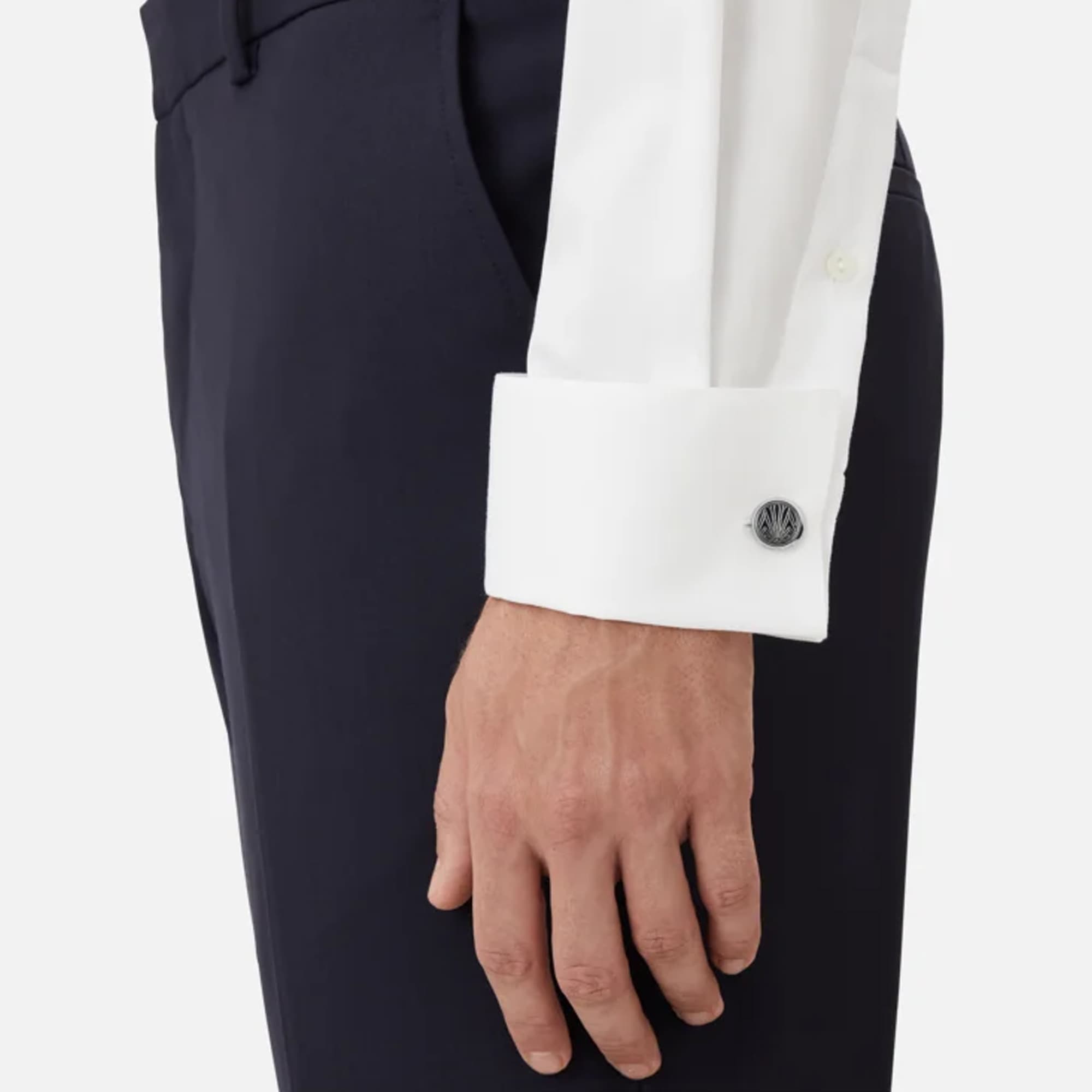 Mansjettknapper, The Origin Collection Solitaire blå
