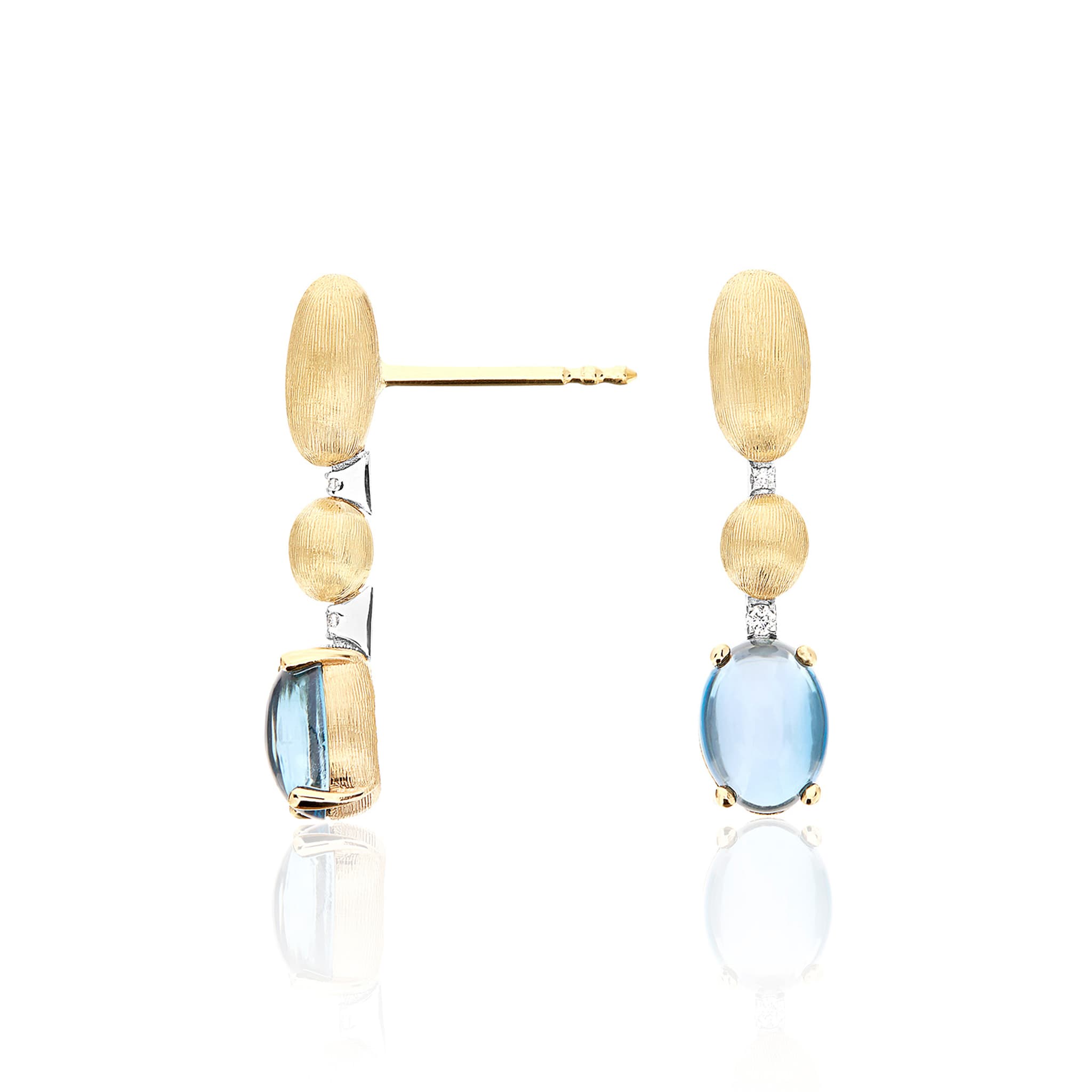 Øredobber, Dancing In The Rain Azure - London Blue Topas og diamanter ...