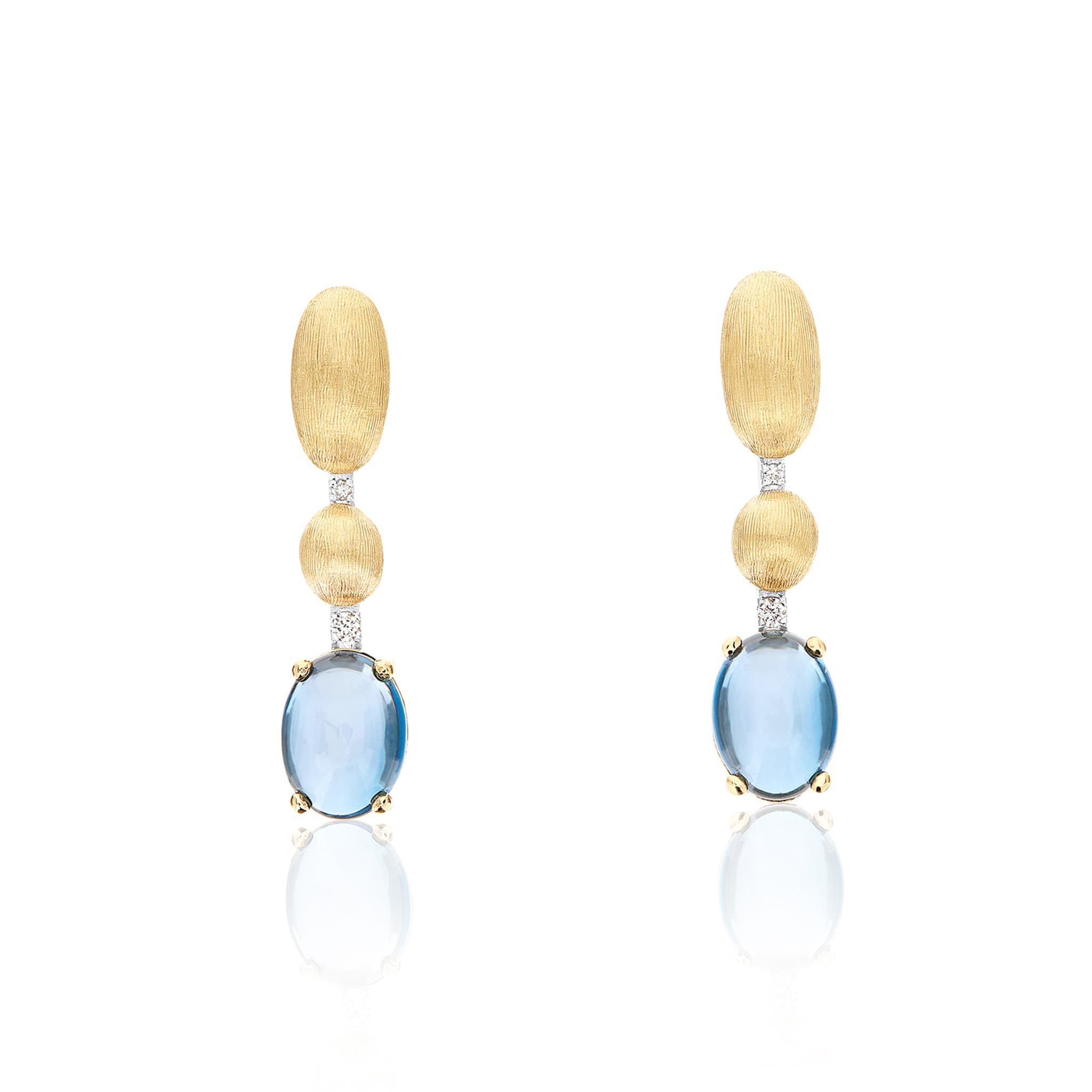 Øredobber, Dancing In The Rain Azure - London Blue Topas og diamanter ...