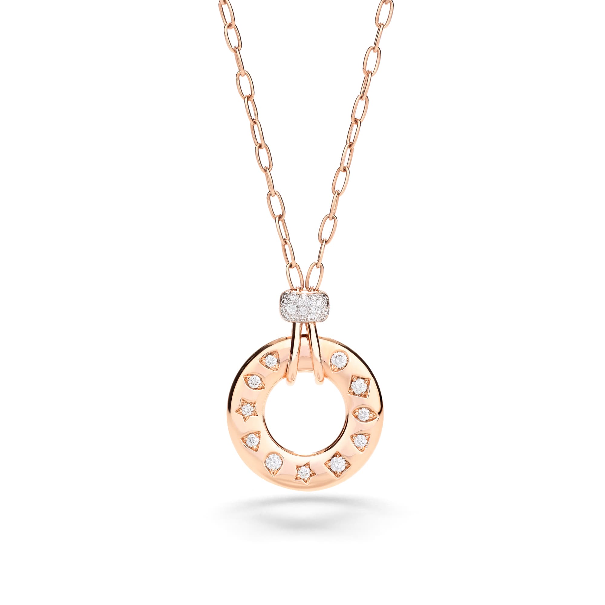 Kjede, Iconica Fancy rund med diamanter 0,34 ct