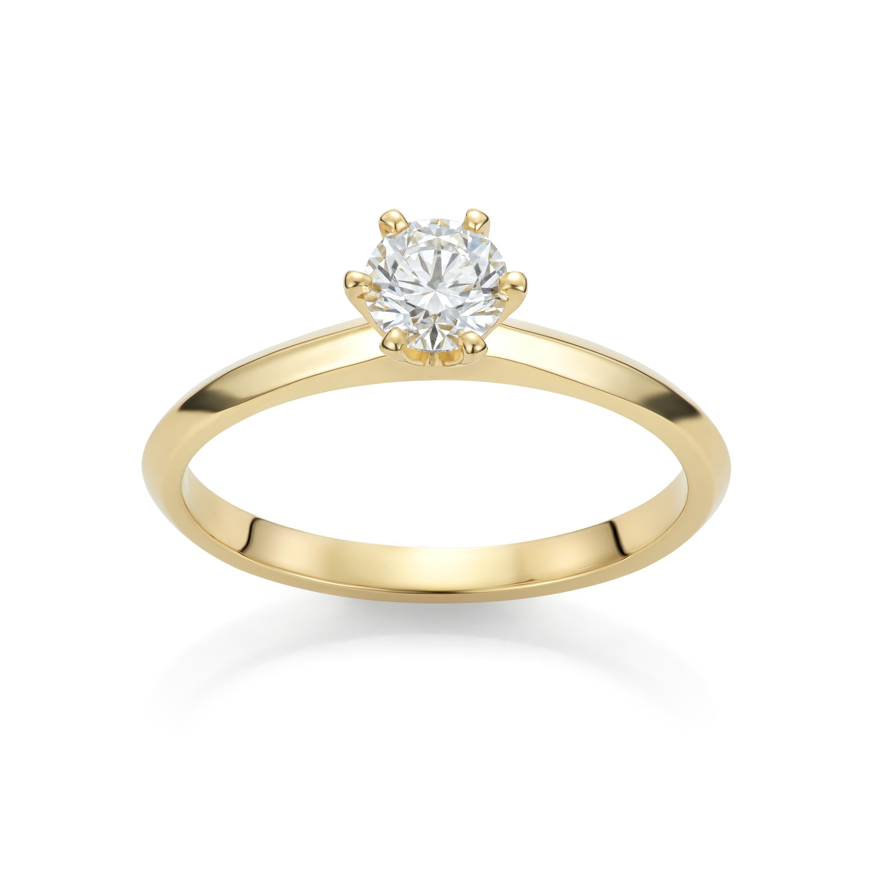 Ring, Solitær diamant 0,40 ct