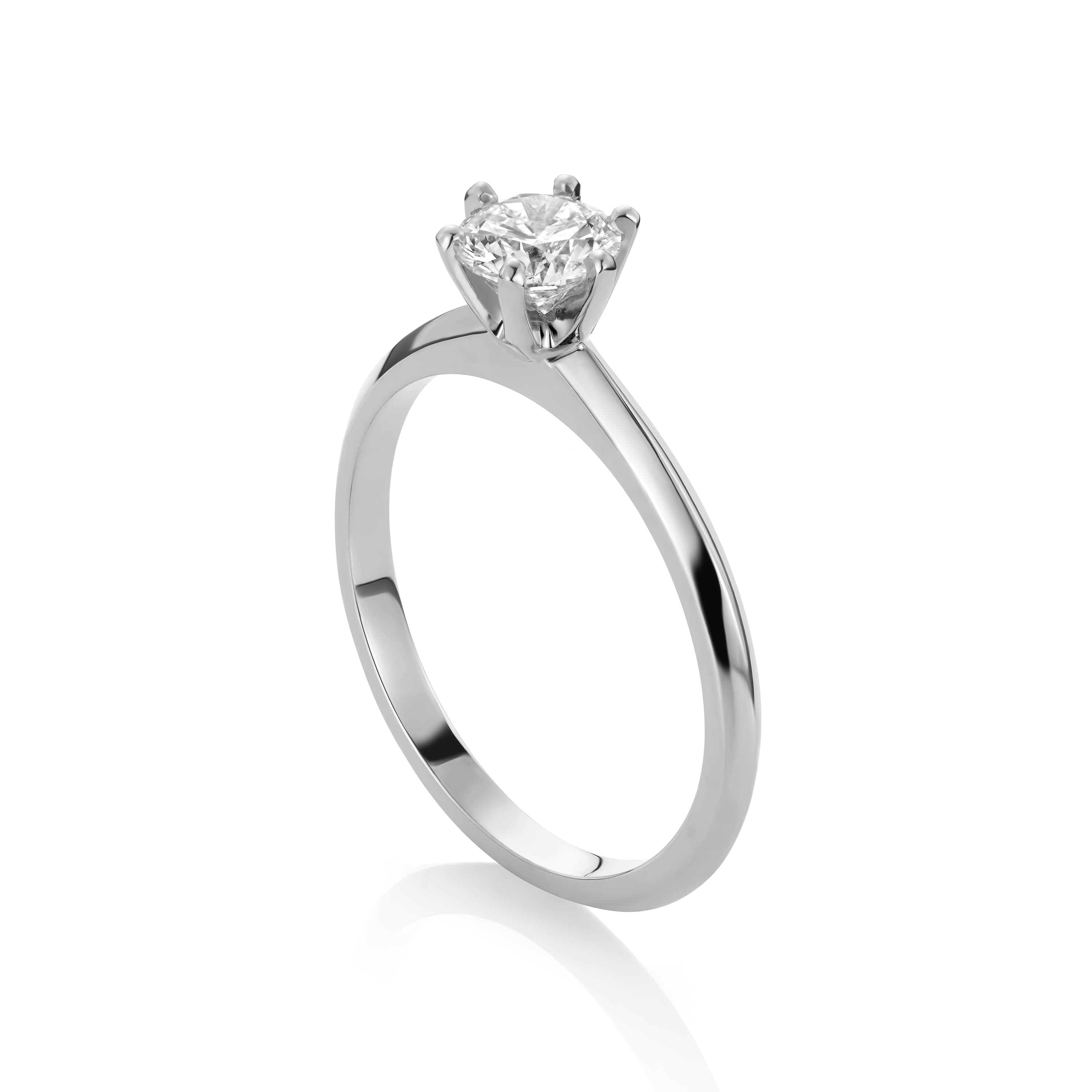 Ring, Solitær diamant 0,50 ct