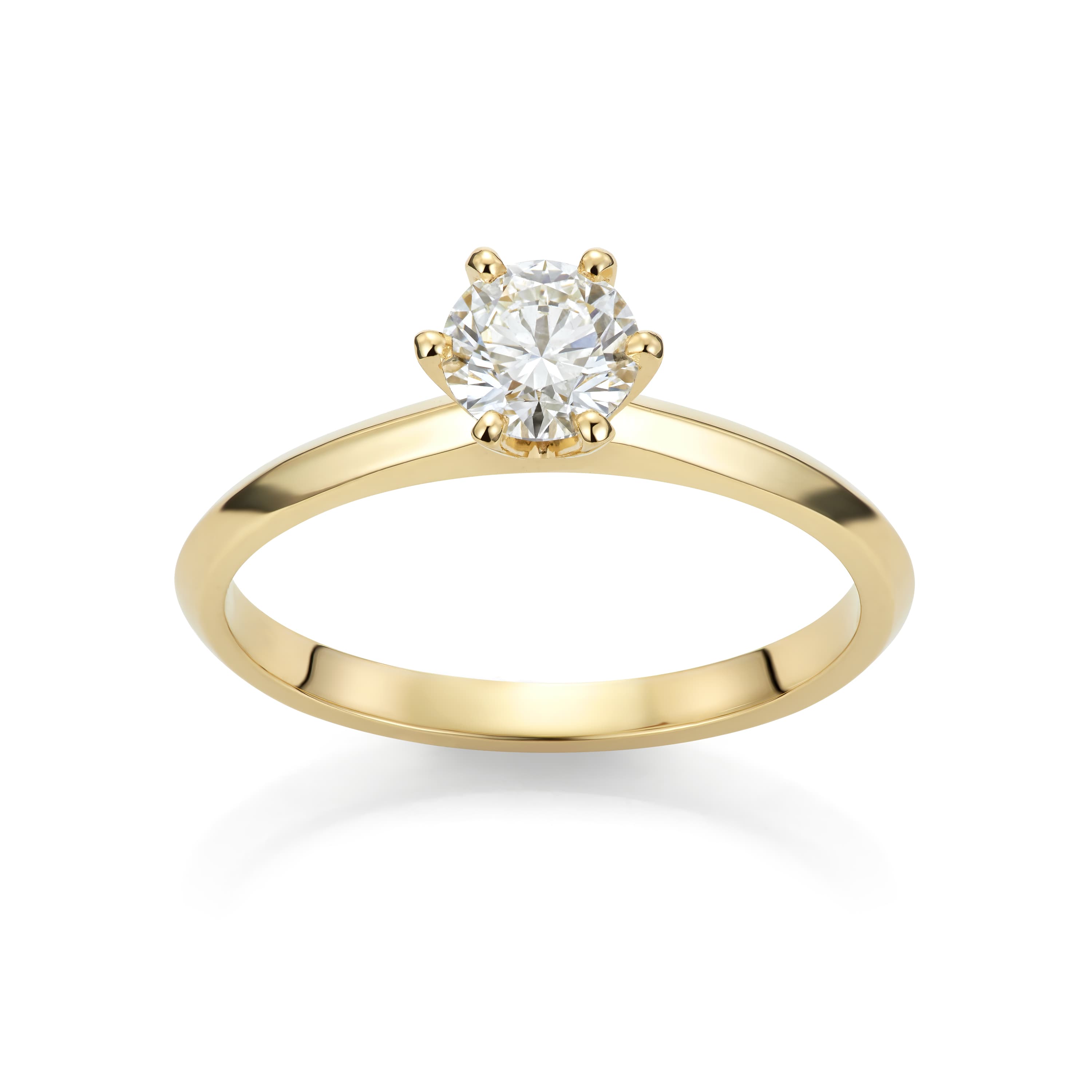 Ring, Solitær diamant 0,50 ct
