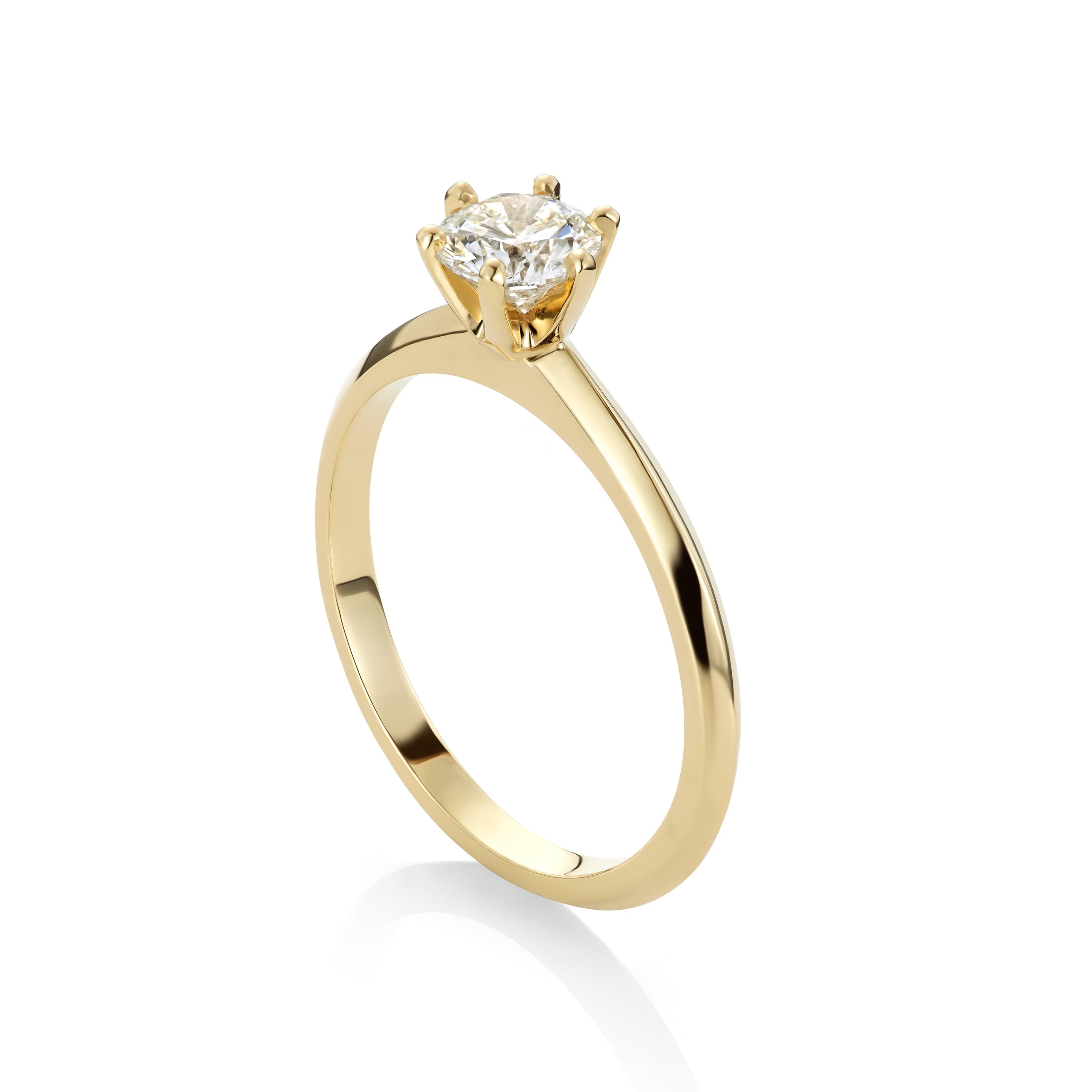 Ring, Solitær diamant 0,50 ct
