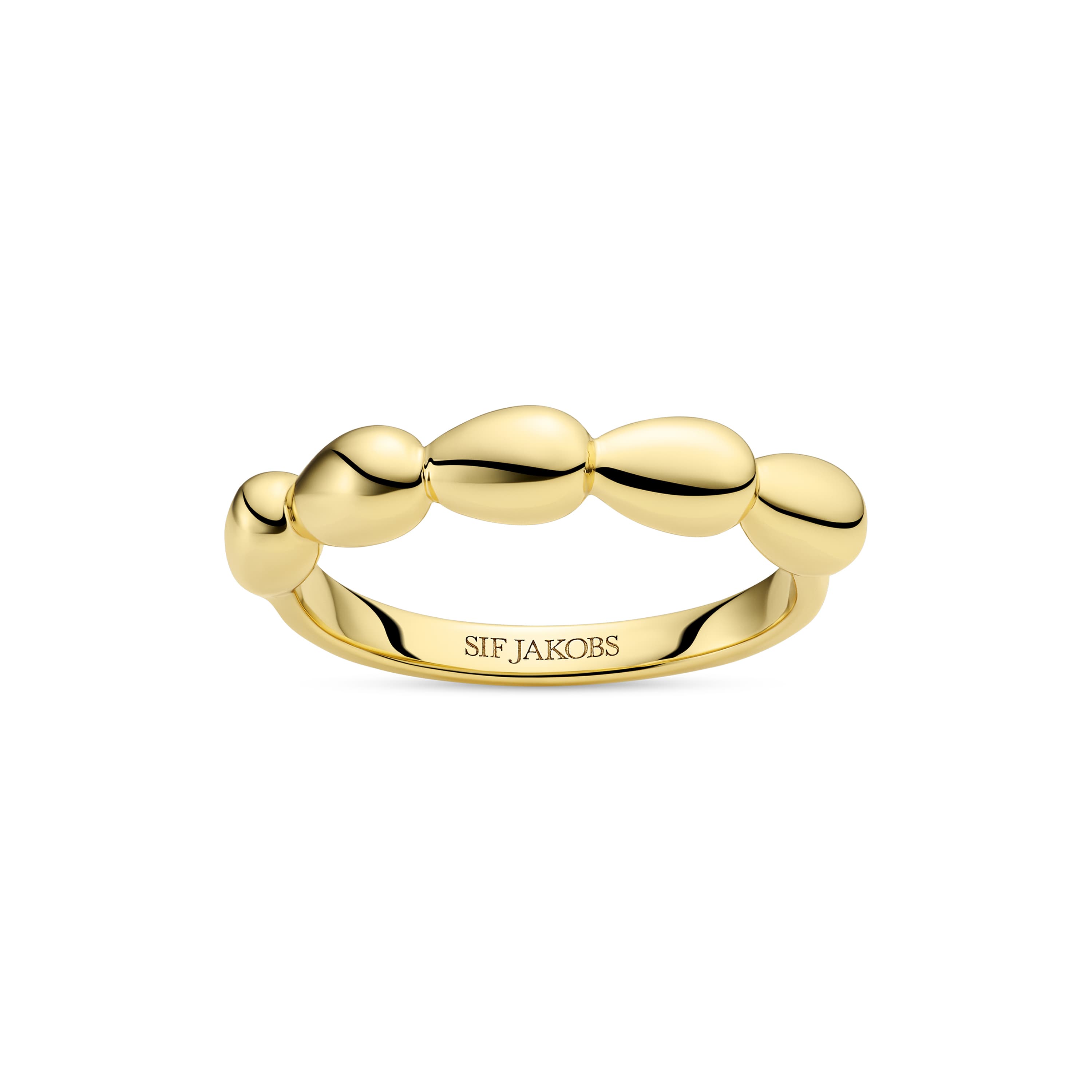 Ring, Goccia Piccolo Pianura forgylt sølv