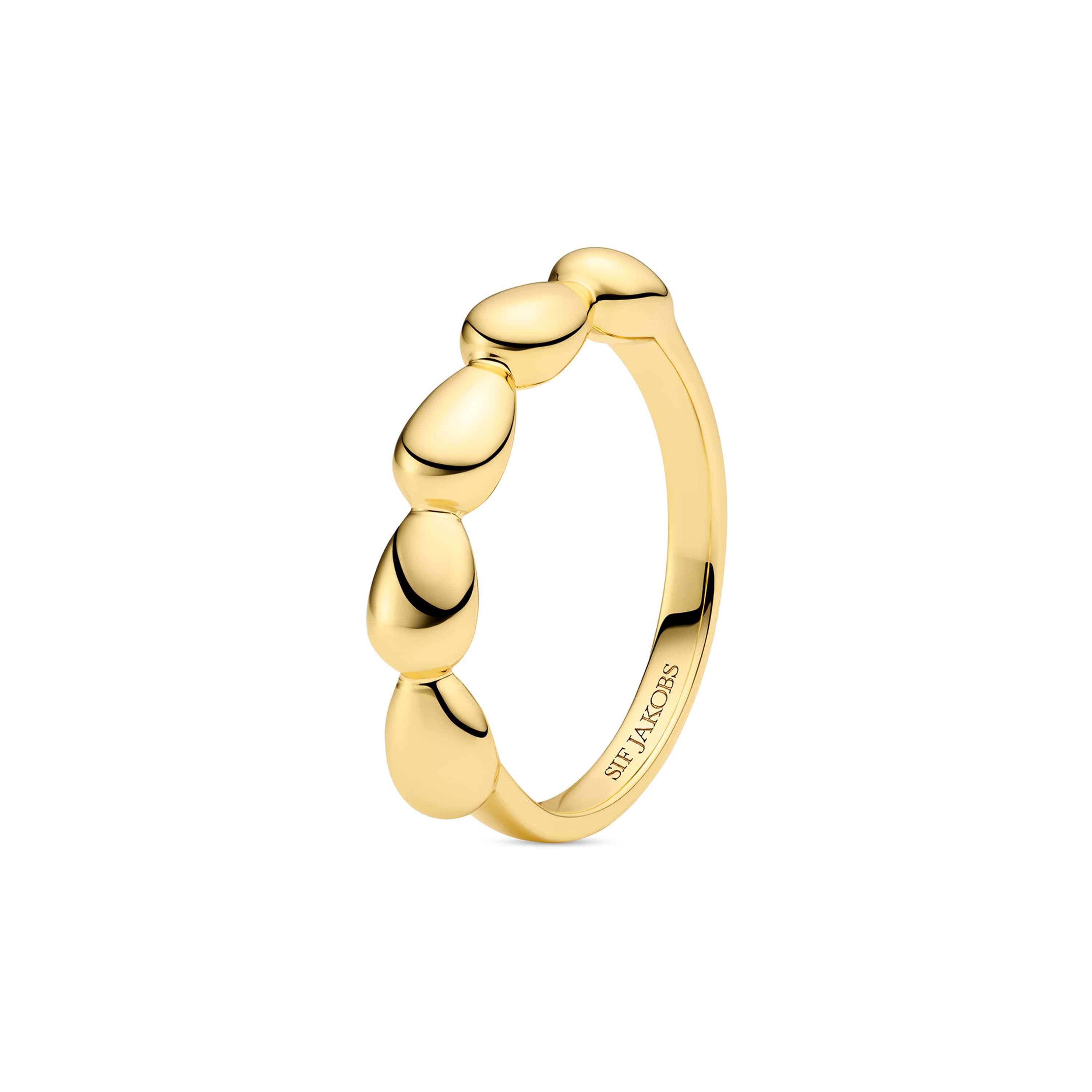 Ring, Goccia Piccolo Pianura forgylt sølv