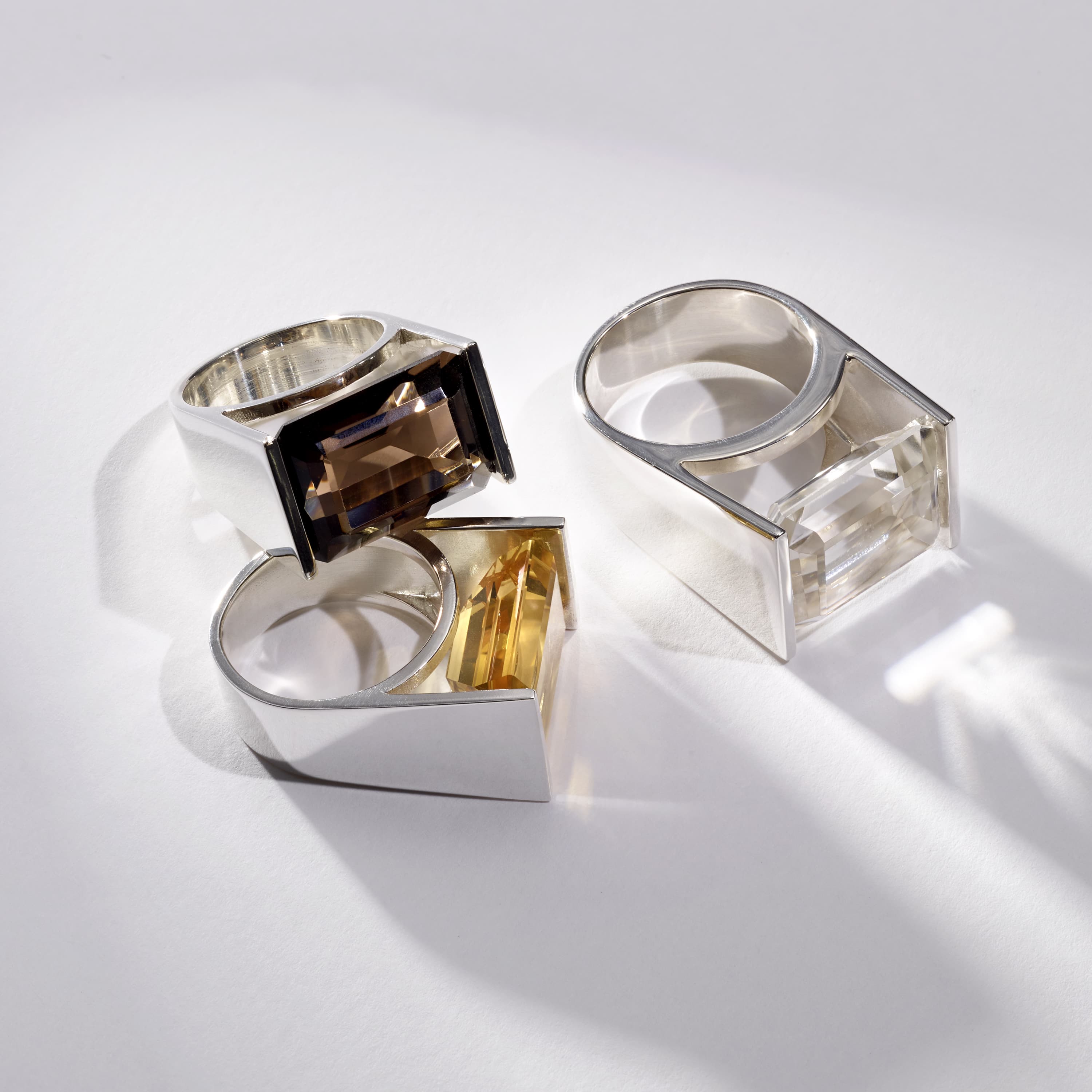 Ring, D-A Arkiv 1970 Bergkrystall sølv