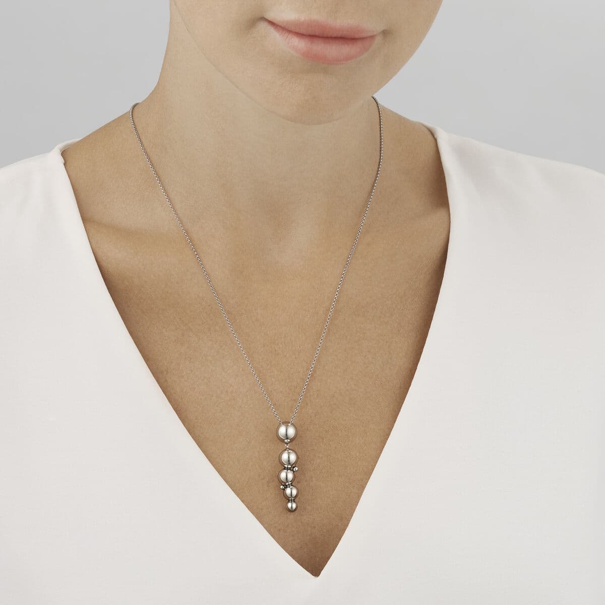 Kjede, Moonlight Grapes sølv - 7 kuler