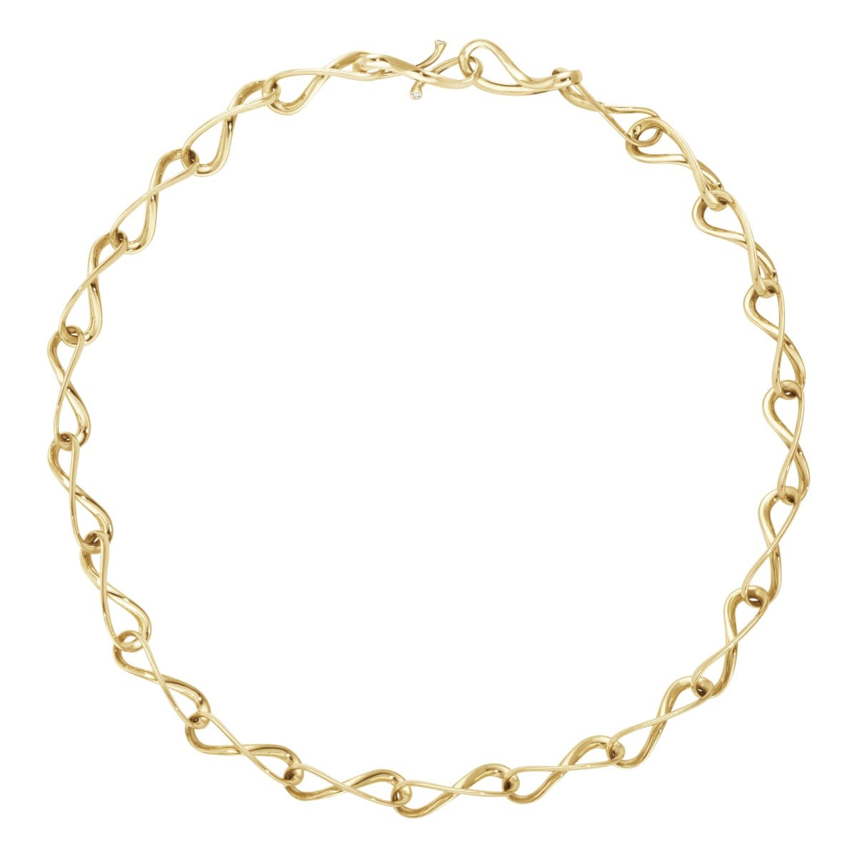 Kjede, Infinity Collier gult gull