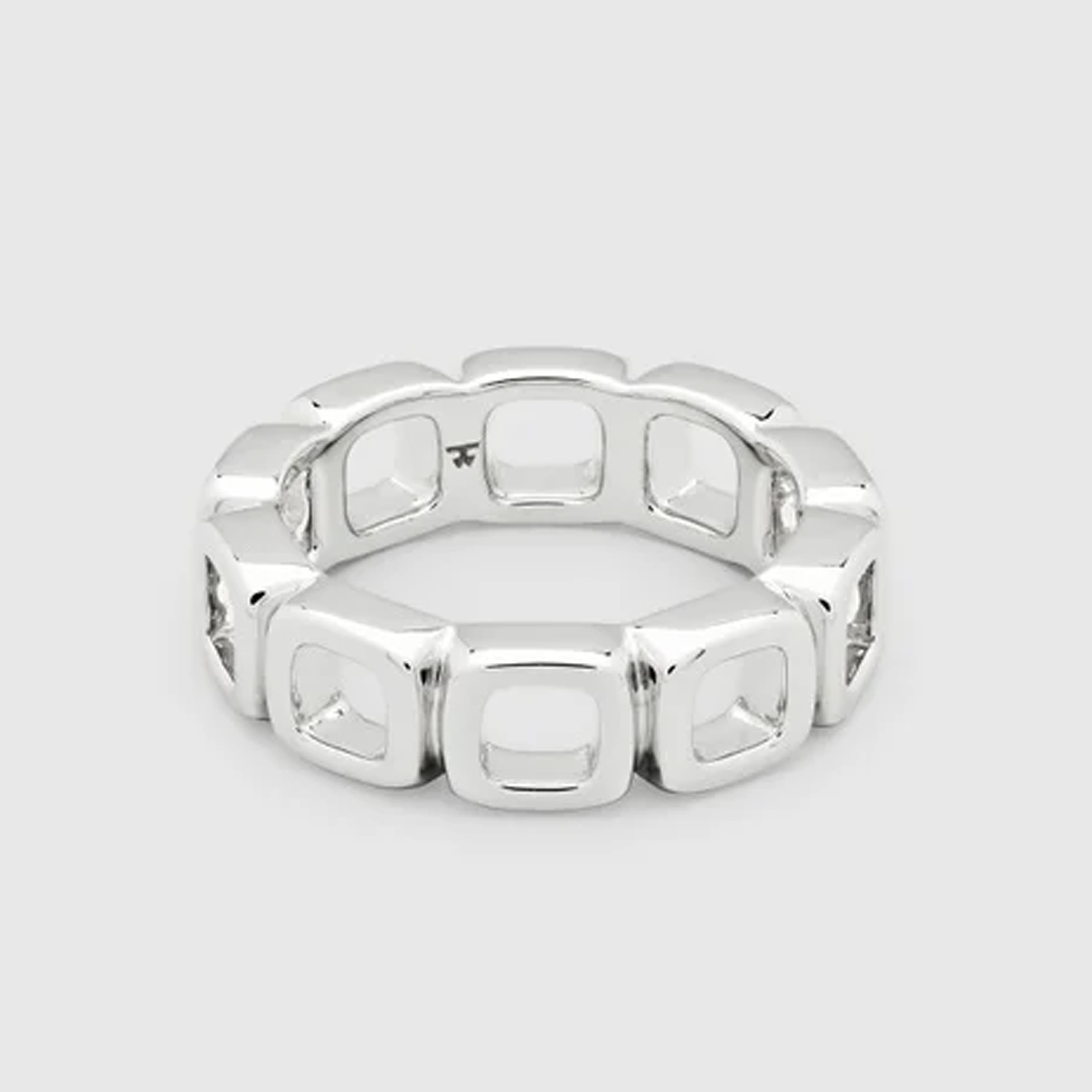 Ring, Cushion Band Open sølv