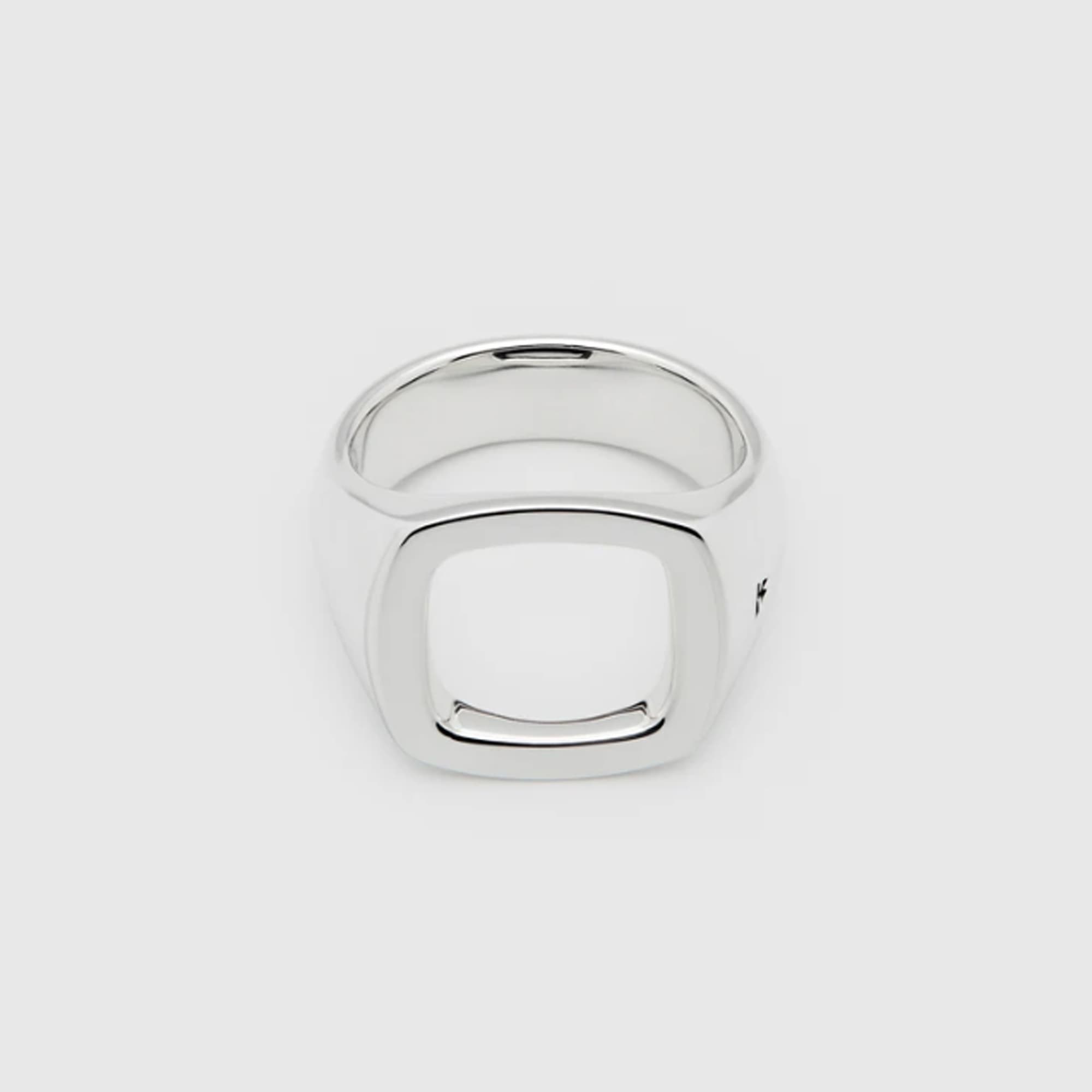 Ring, Cushion Open sølv